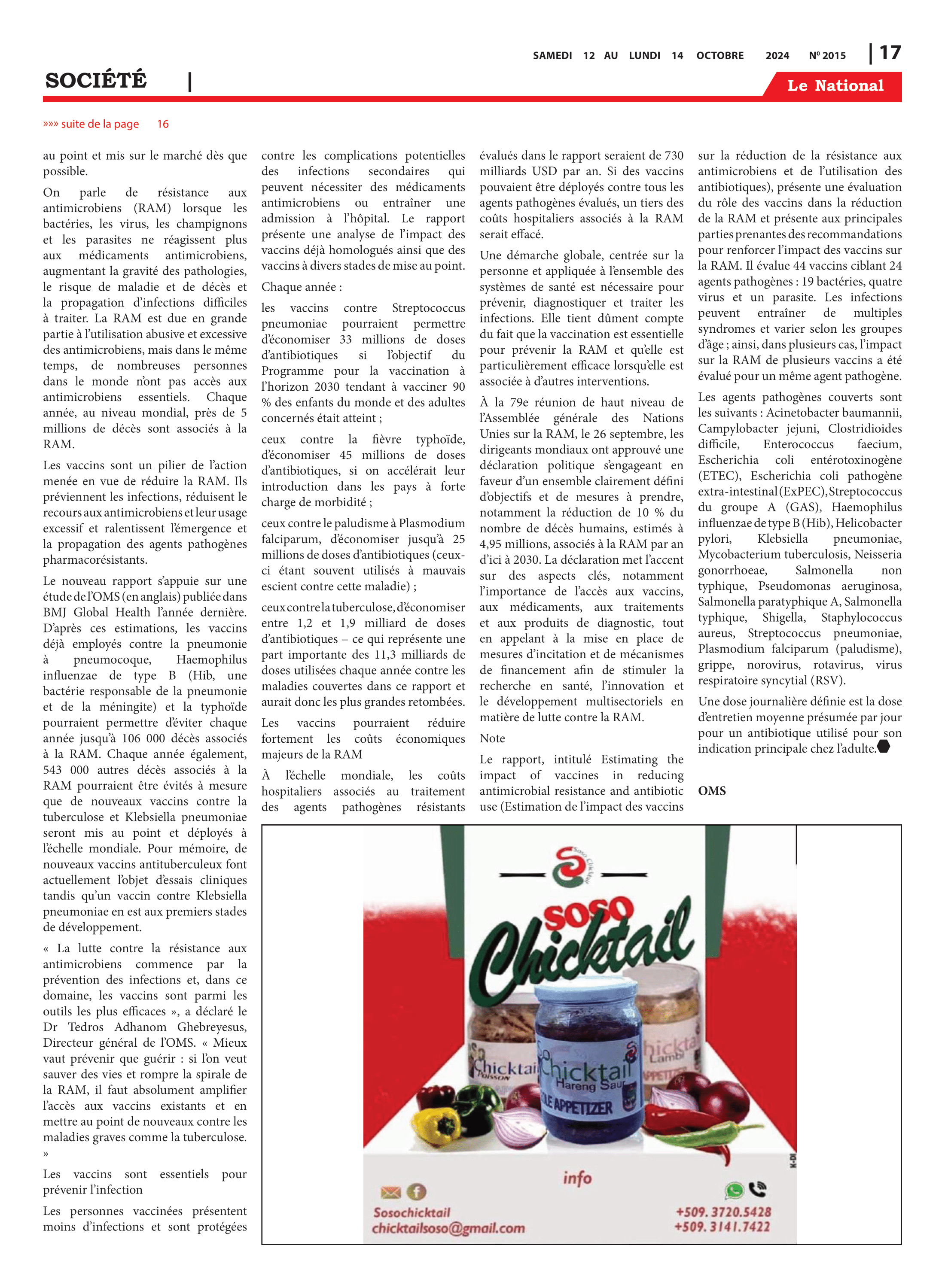 Page 17 de l'édition 2015