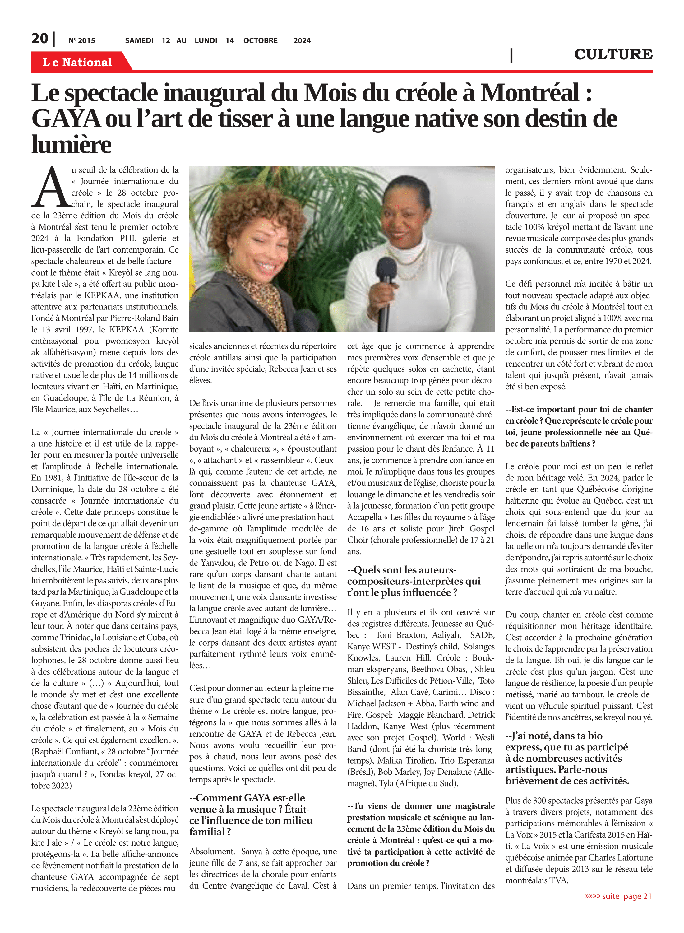 Page 20 de l'édition 2015