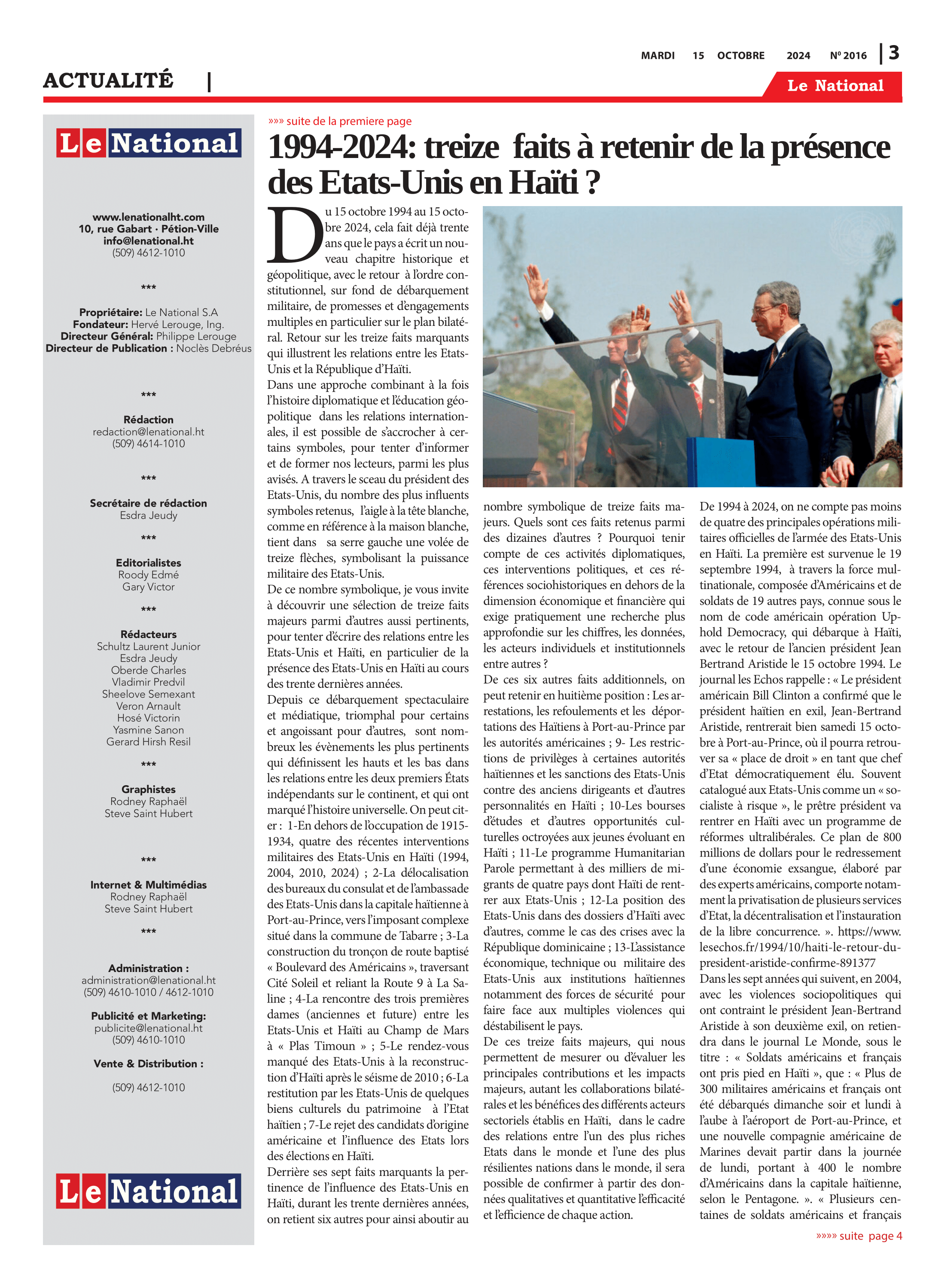 Page 3 de l'édition 2016
