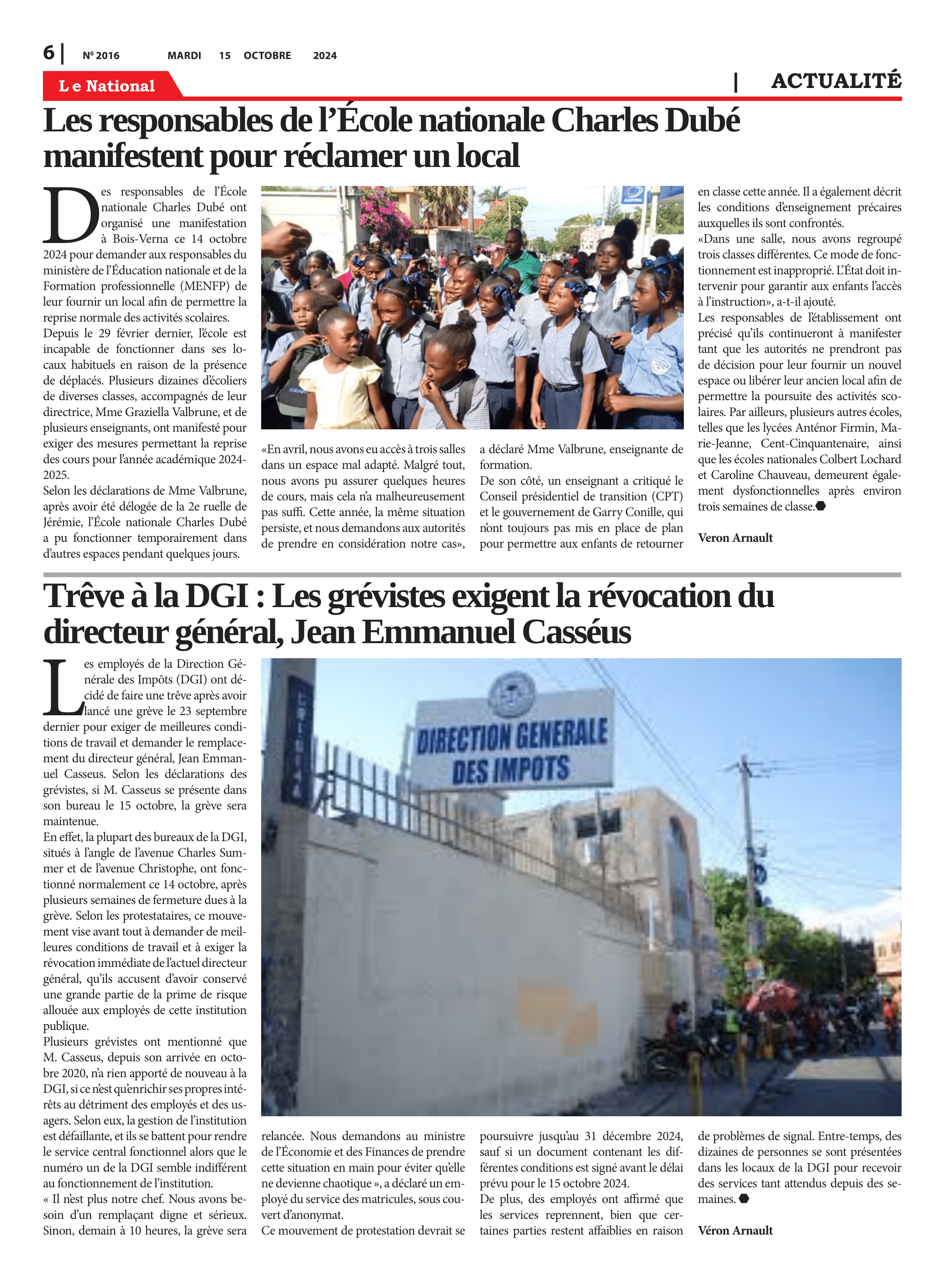 Page 6 de l'édition 2016