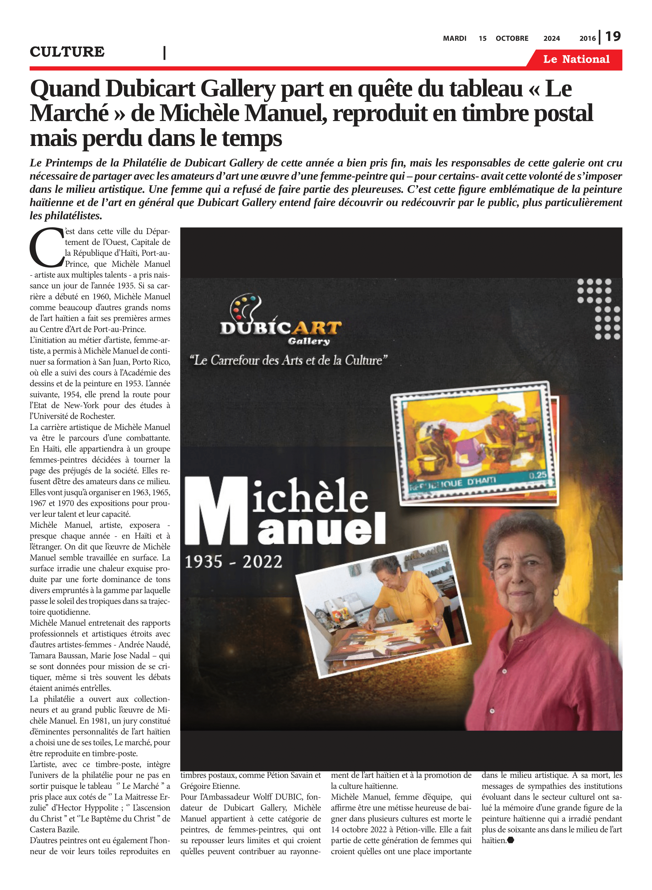 Page 19 de l'édition 2016
