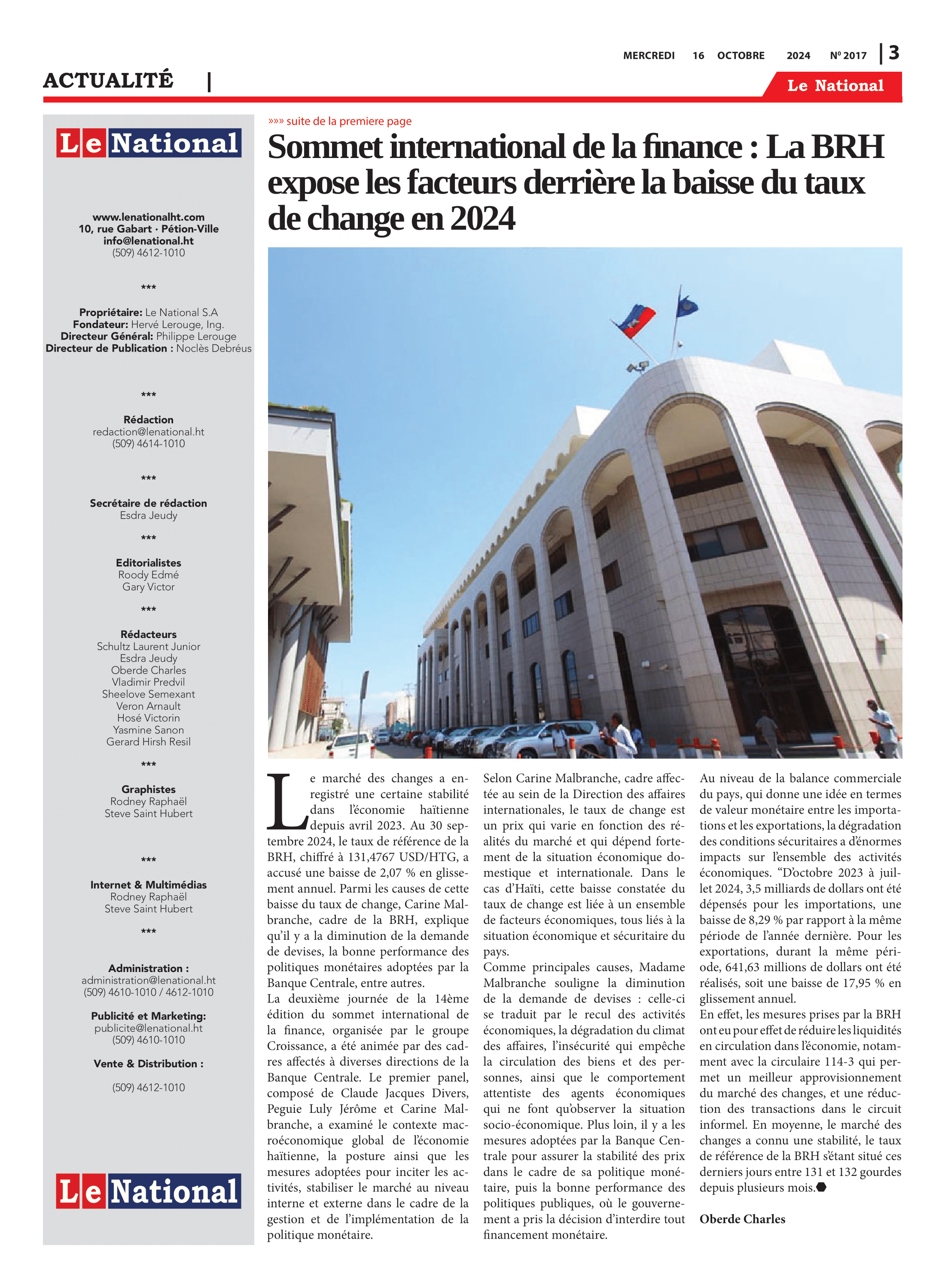 Page 3 de l'édition 2017