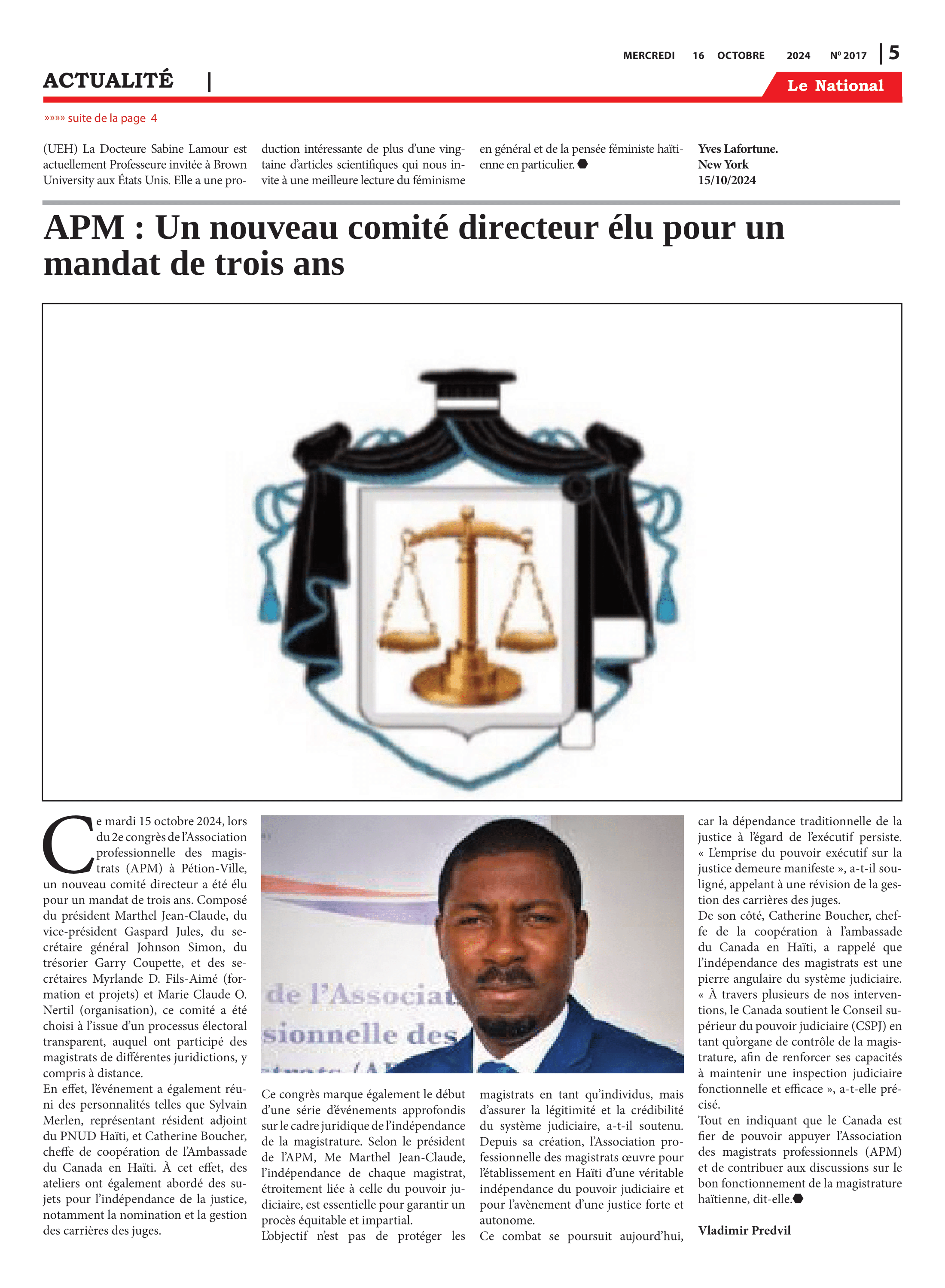 Page 5 de l'édition 2017