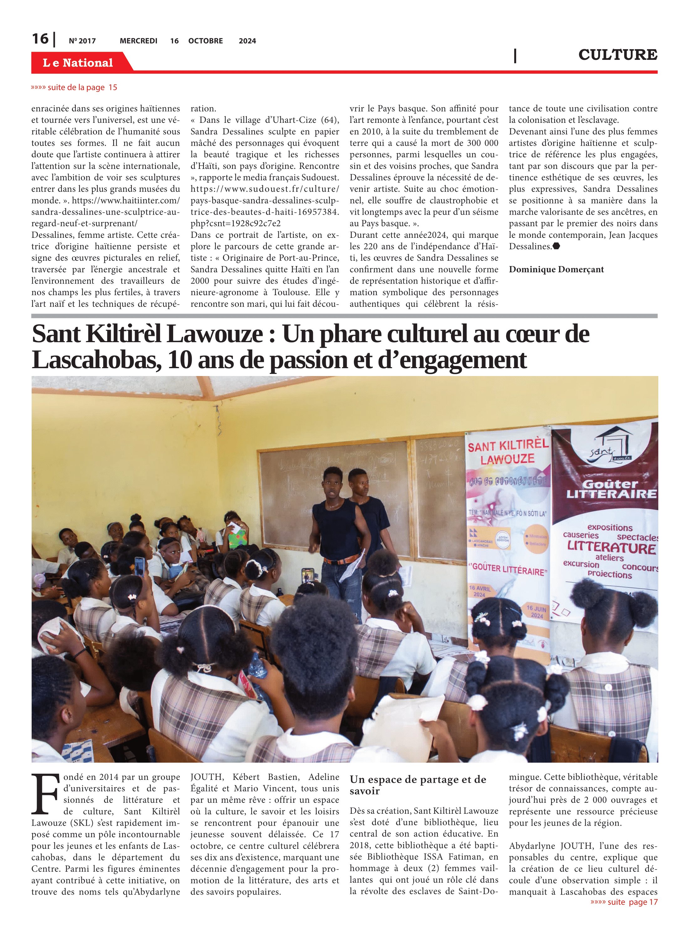 Page 16 de l'édition 2017