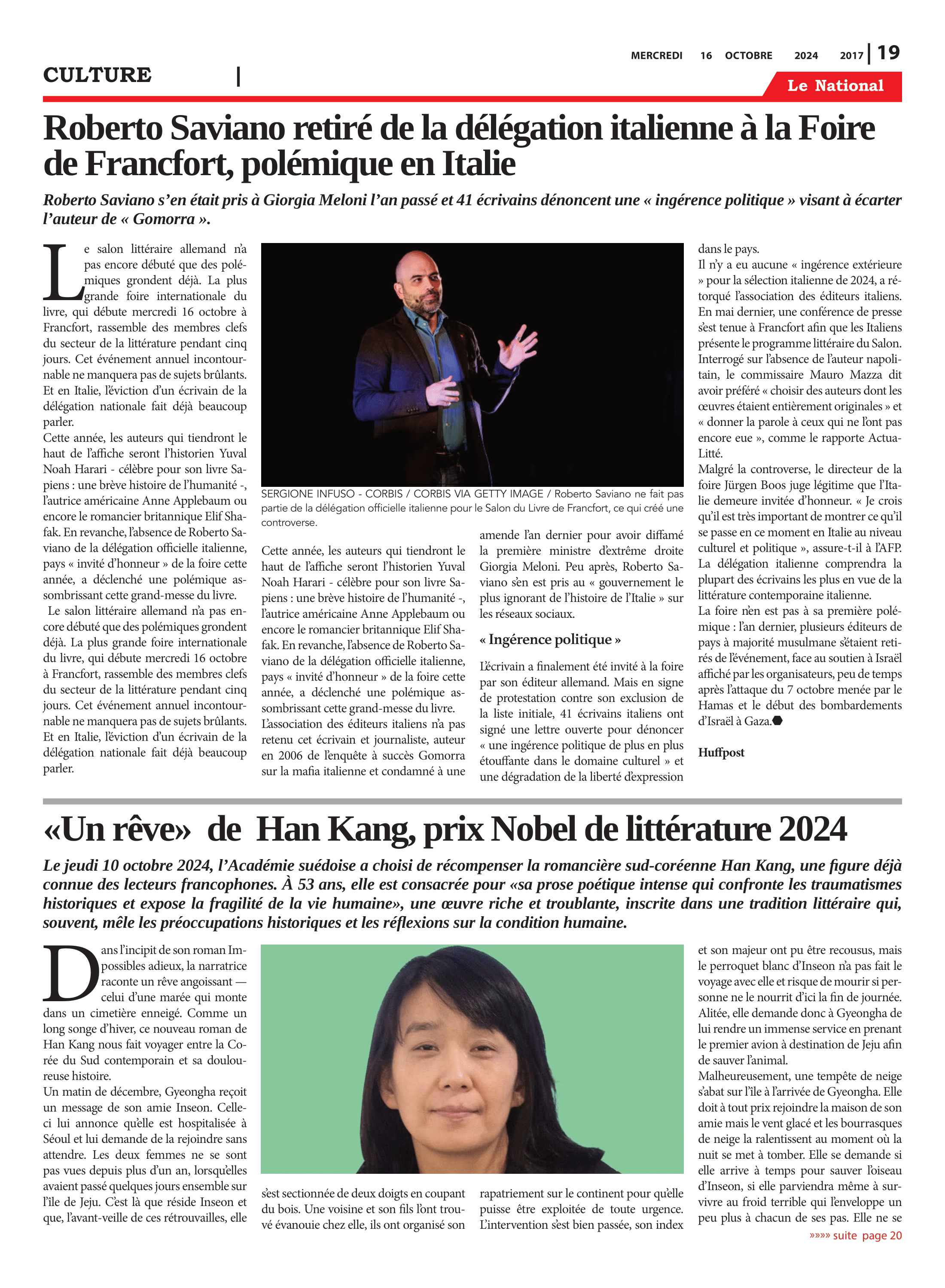 Page 19 de l'édition 2017