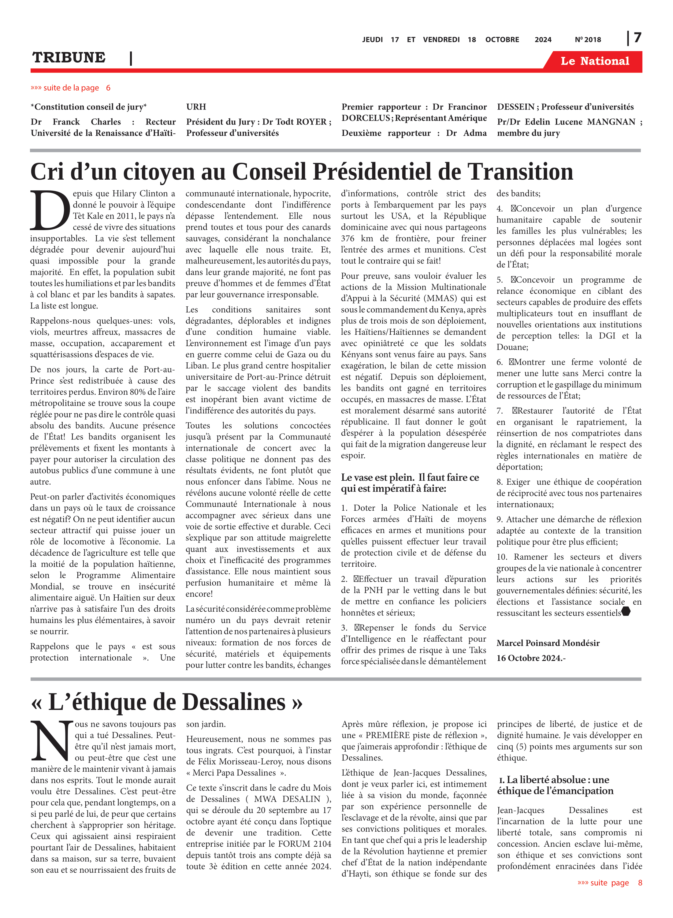 Page 7 de l'édition 2018
