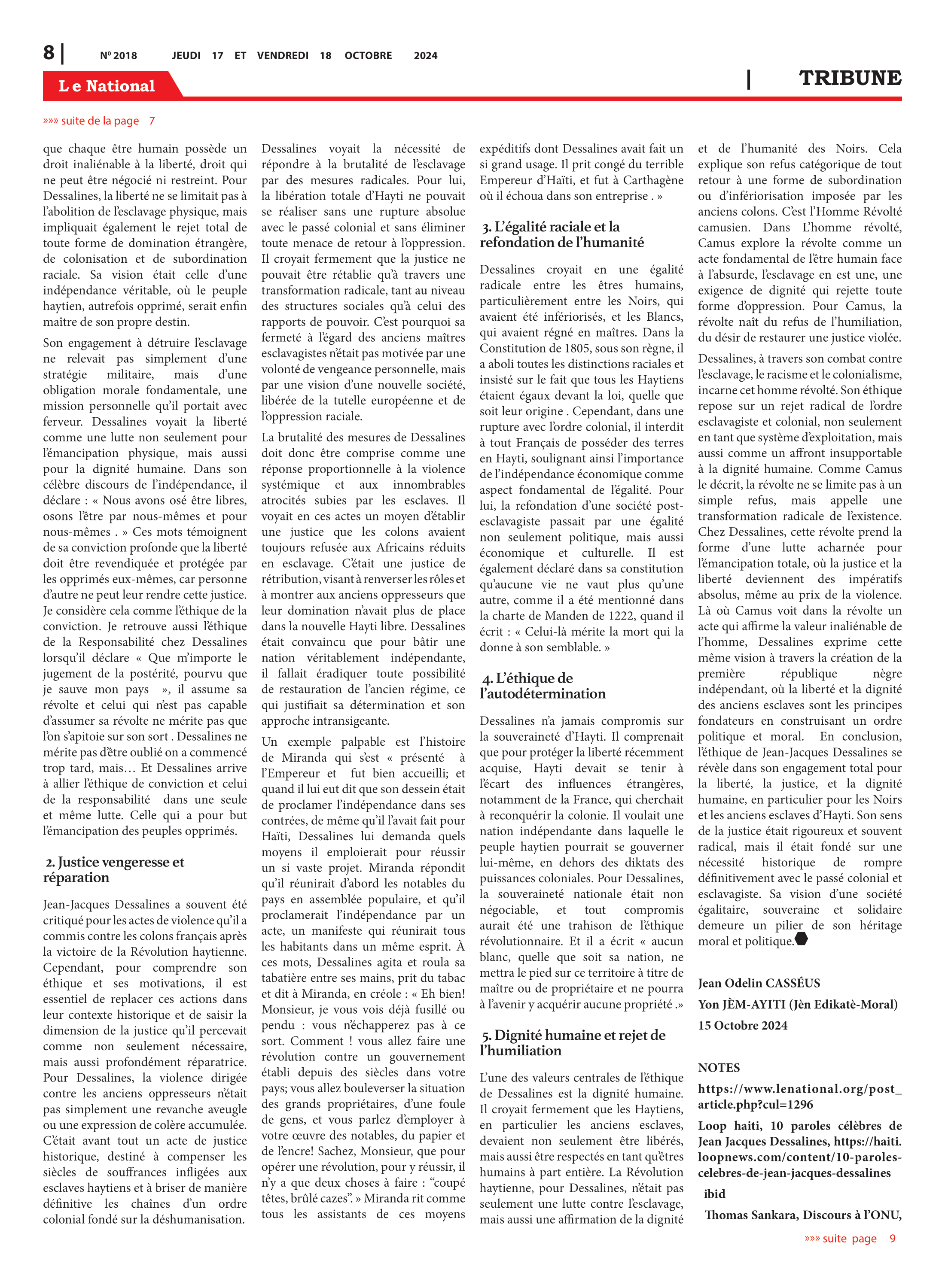 Page 8 de l'édition 2018