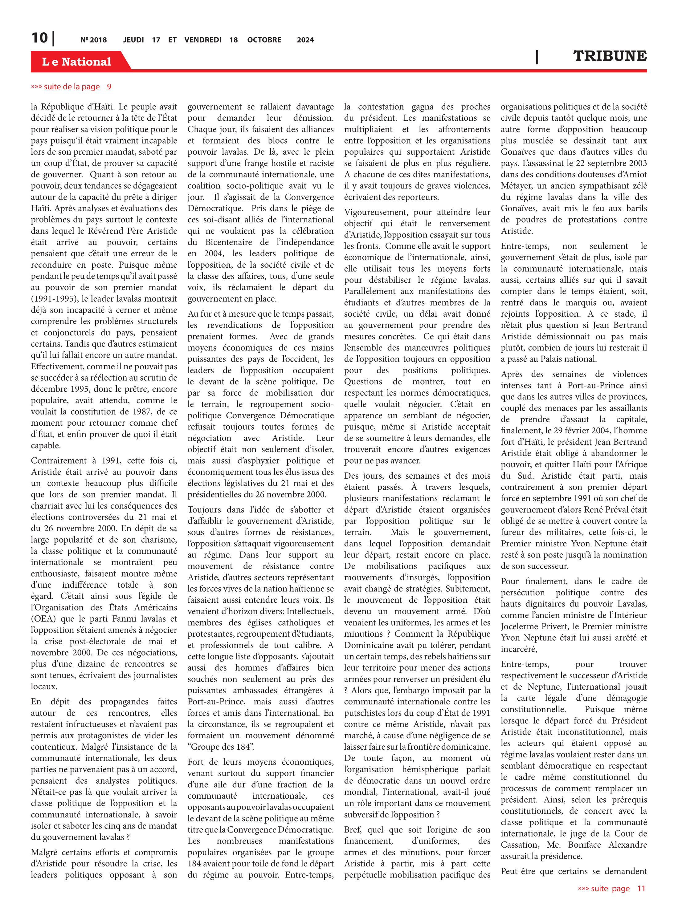 Page 10 de l'édition 2018
