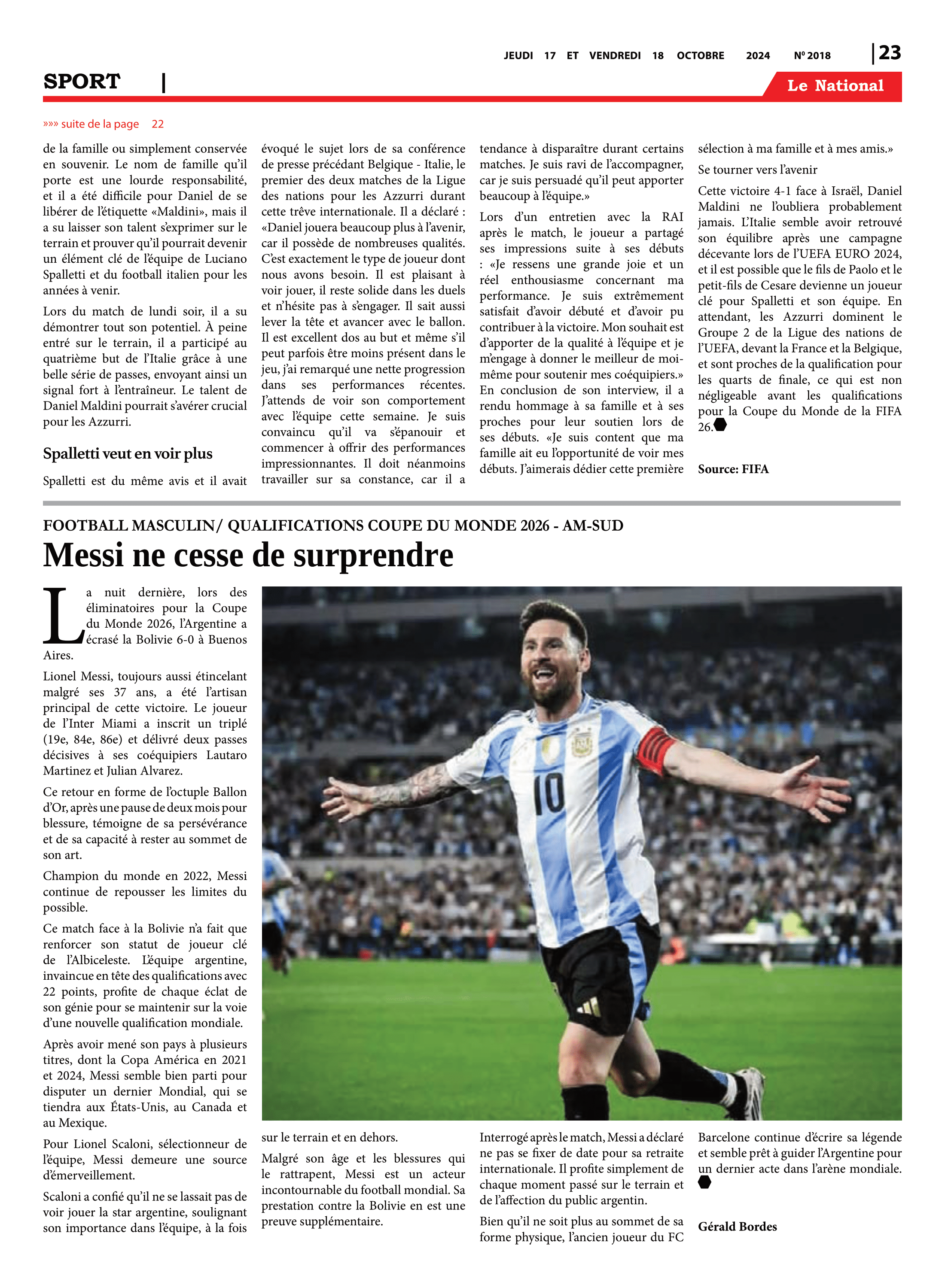 Page 23 de l'édition 2018