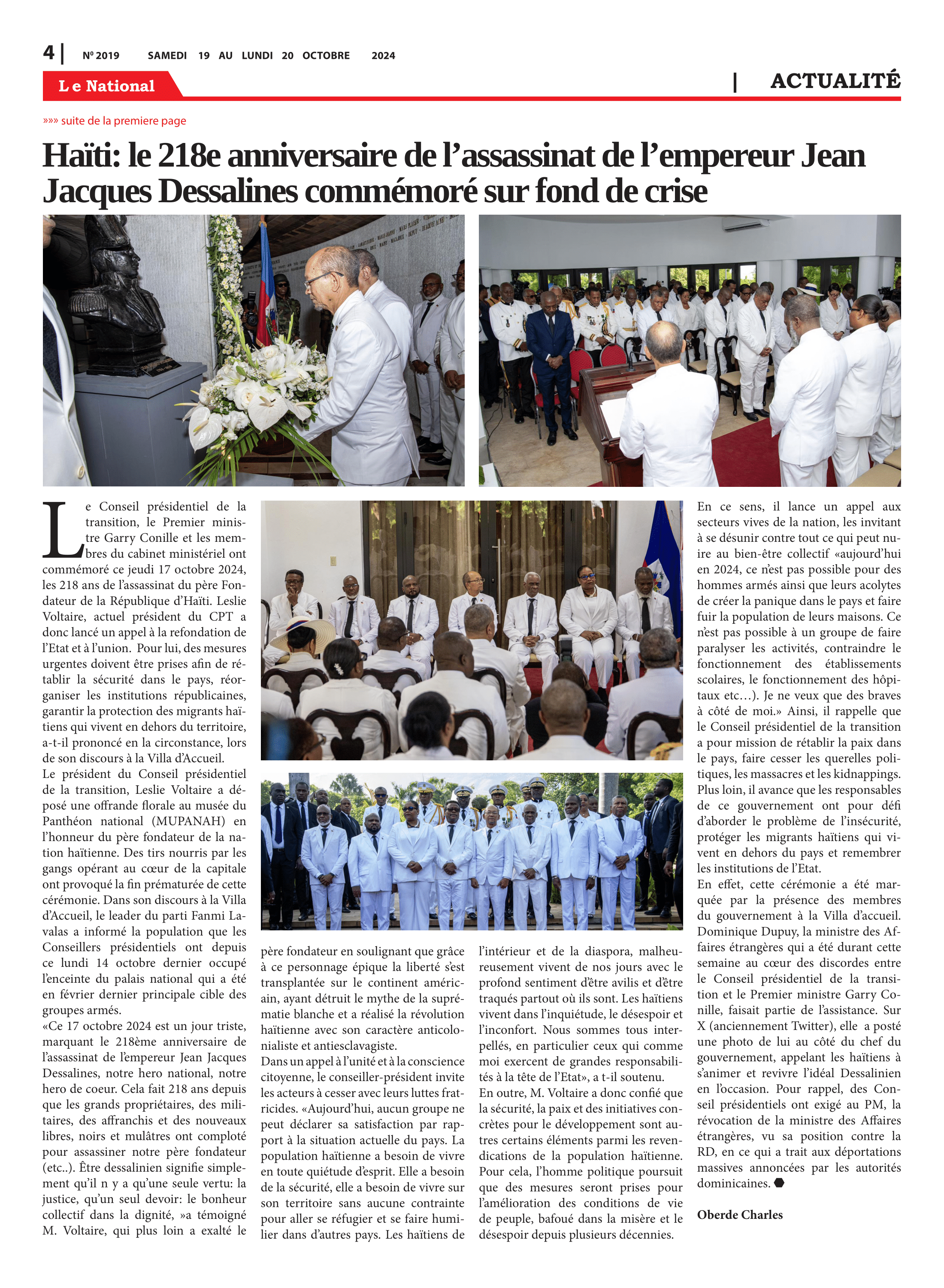 Page 4 de l'édition 2019