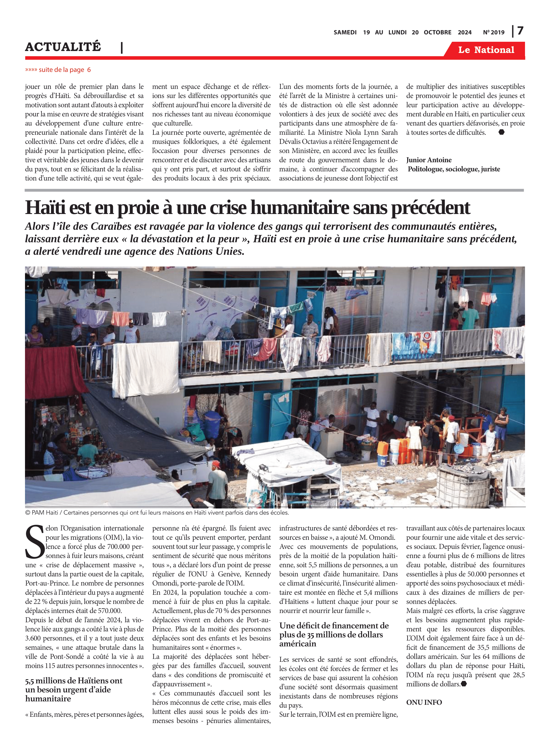 Page 7 de l'édition 2019