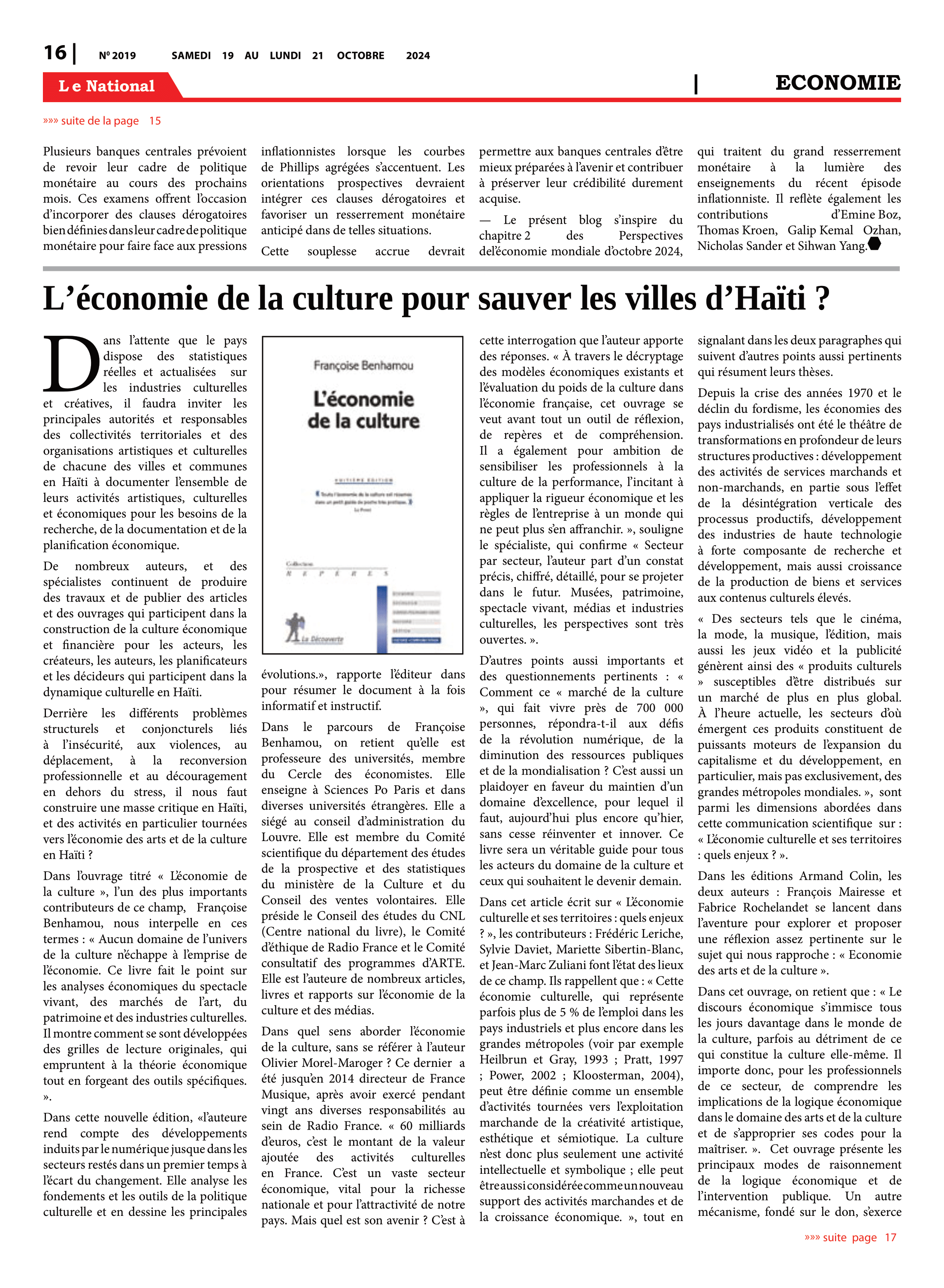Page 16 de l'édition 2019