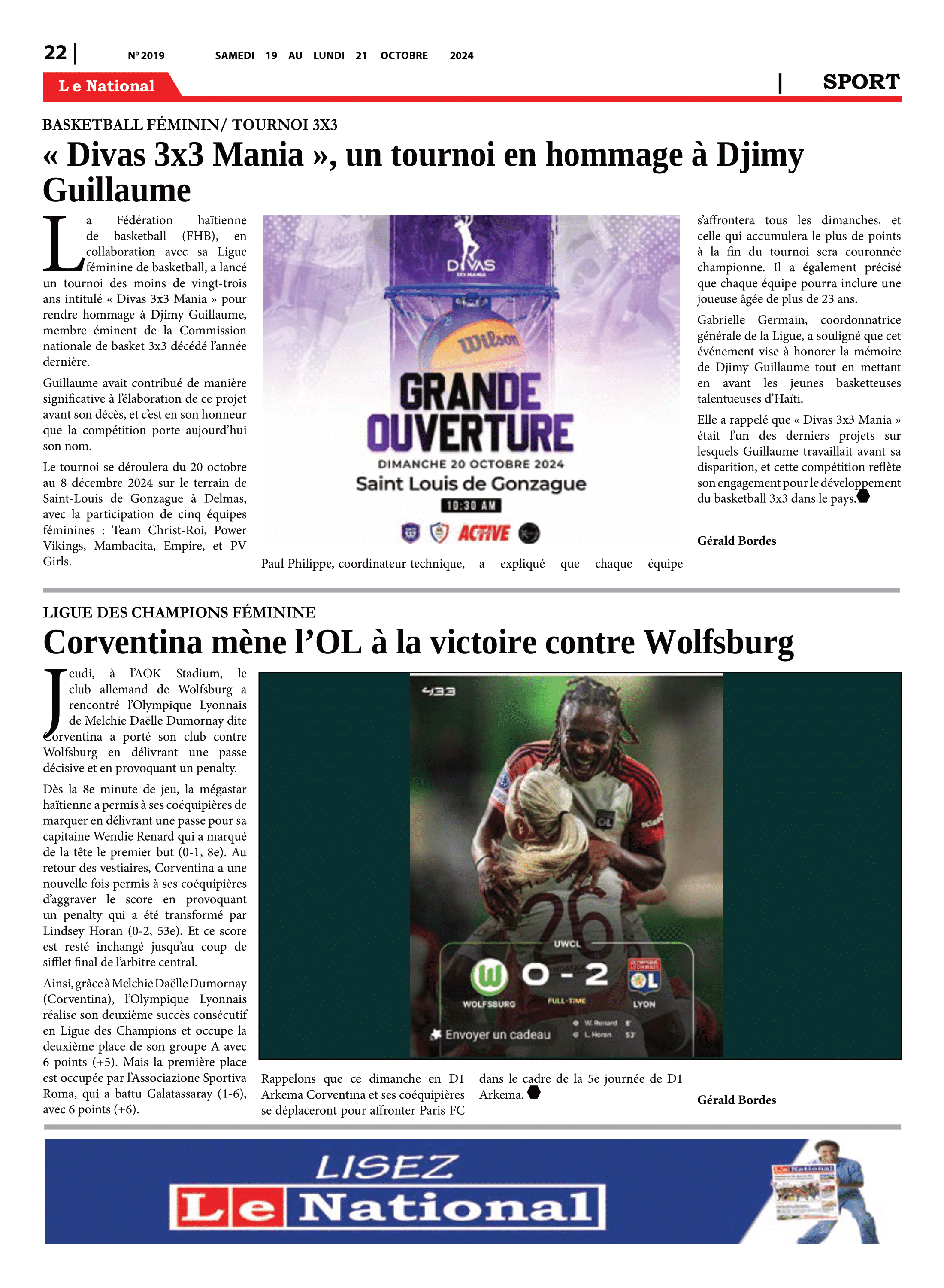 Page 22 de l'édition 2019
