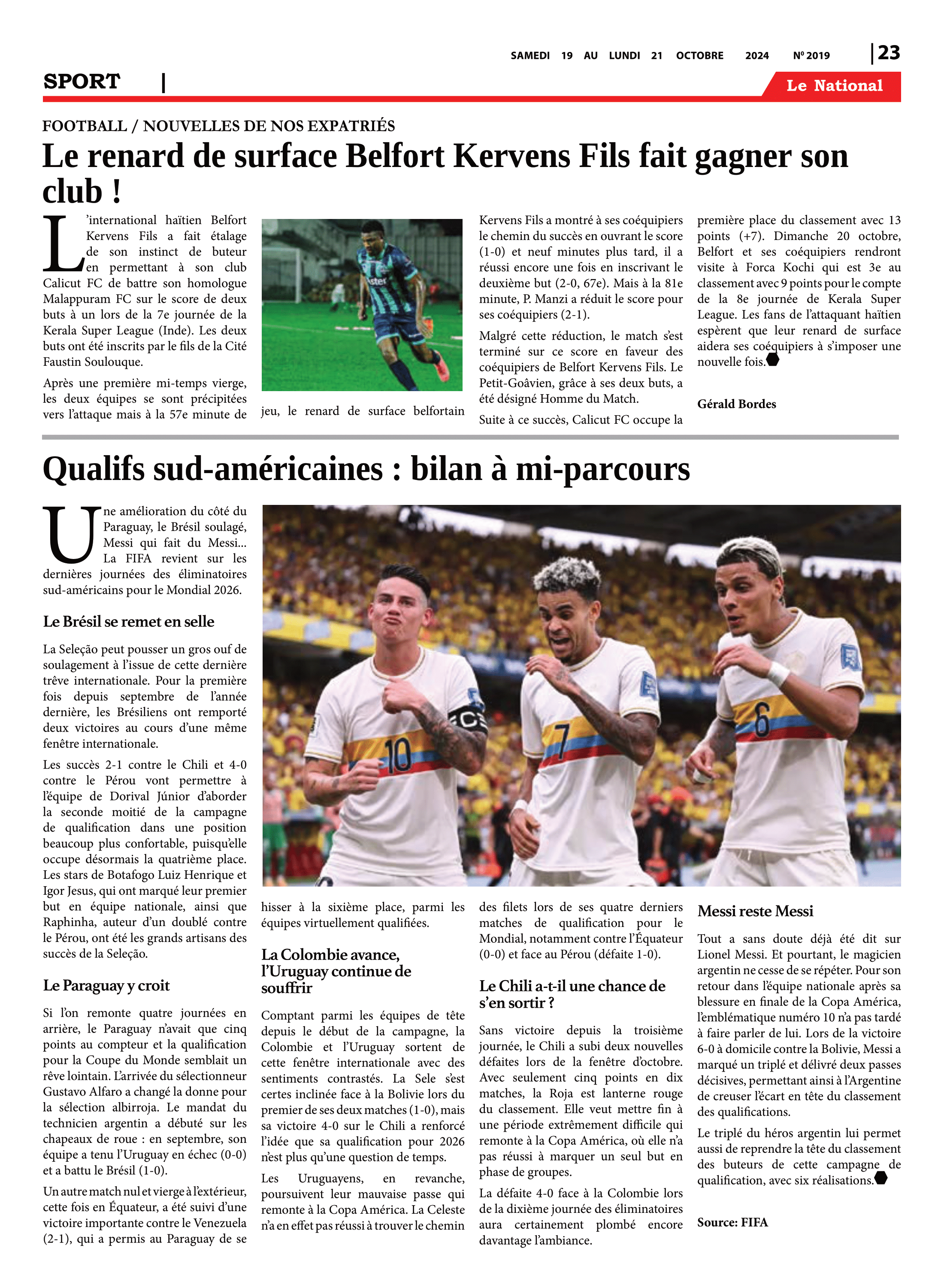 Page 23 de l'édition 2019
