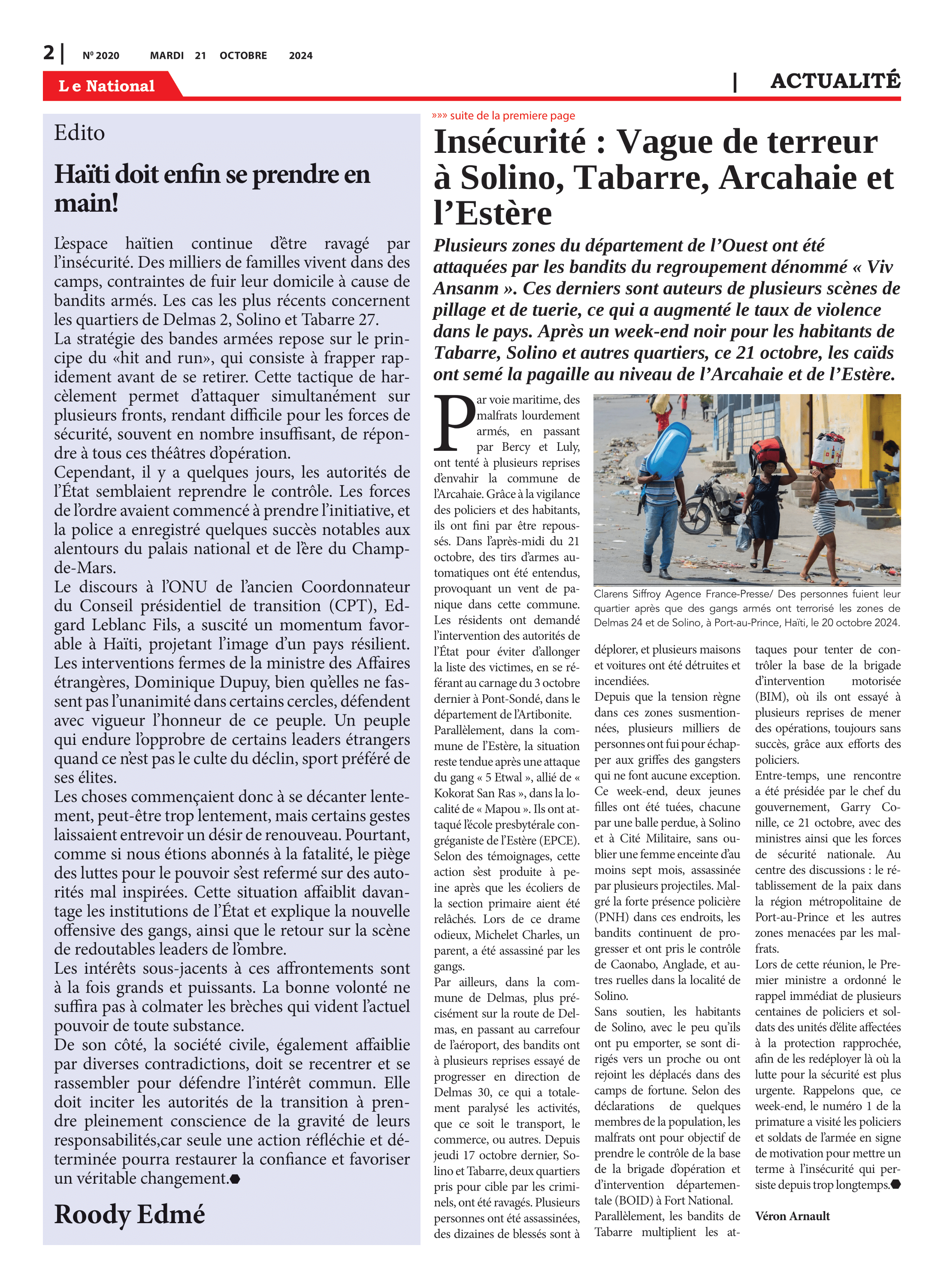 Page 2 de l'édition 2020