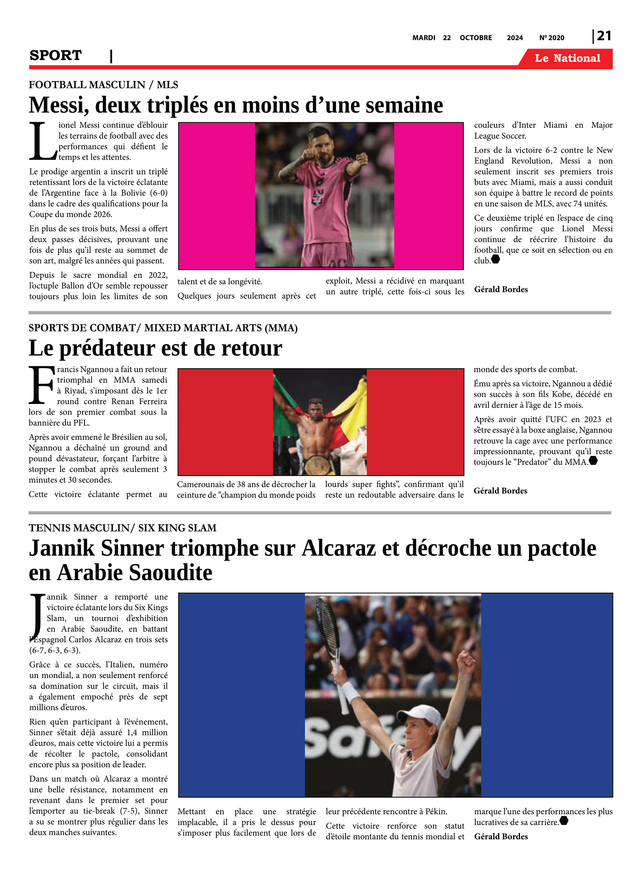 Page 21 de l'édition 2020