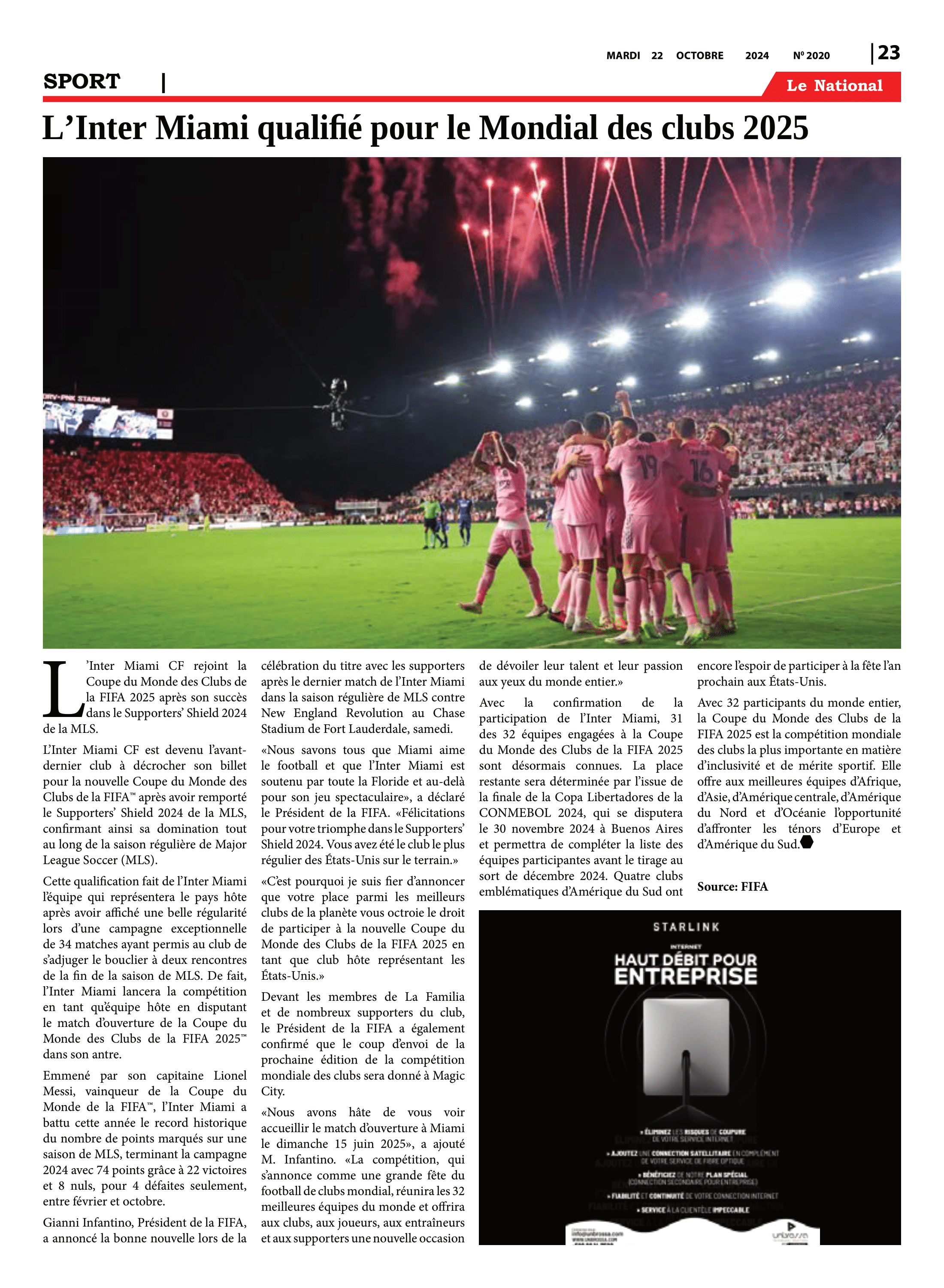 Page 23 de l'édition 2020