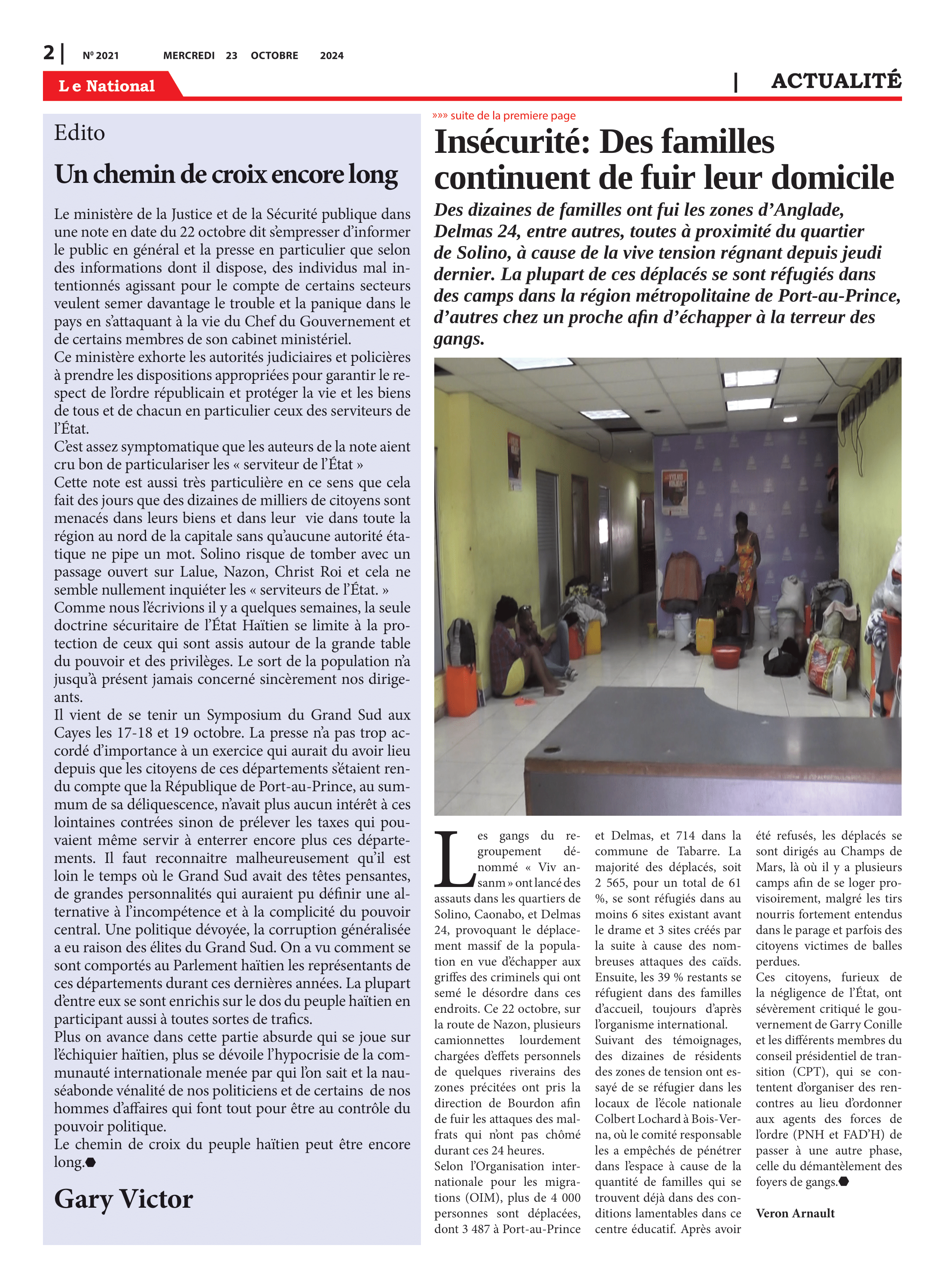 Page 2 de l'édition 2021