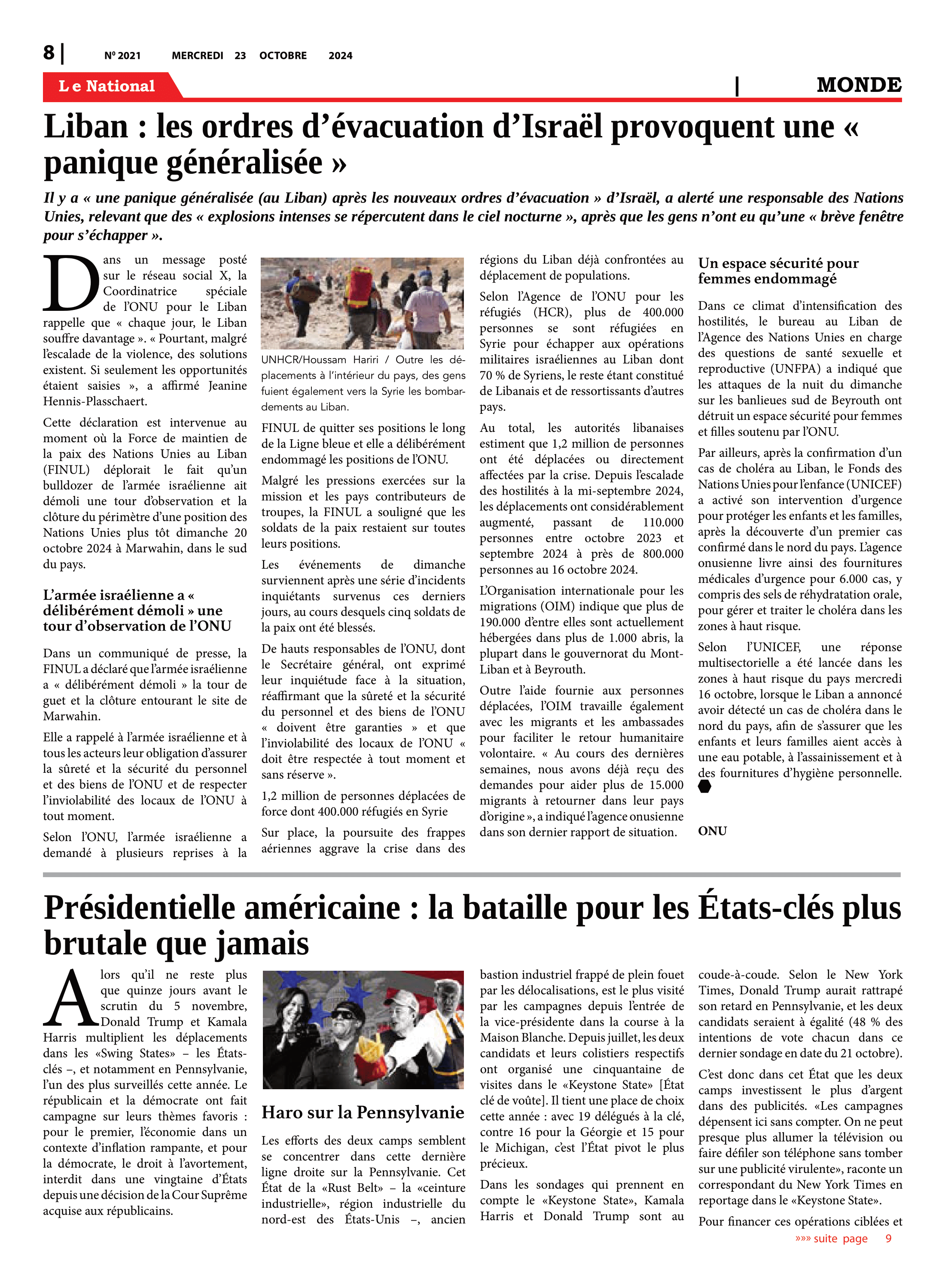 Page 8 de l'édition 2021