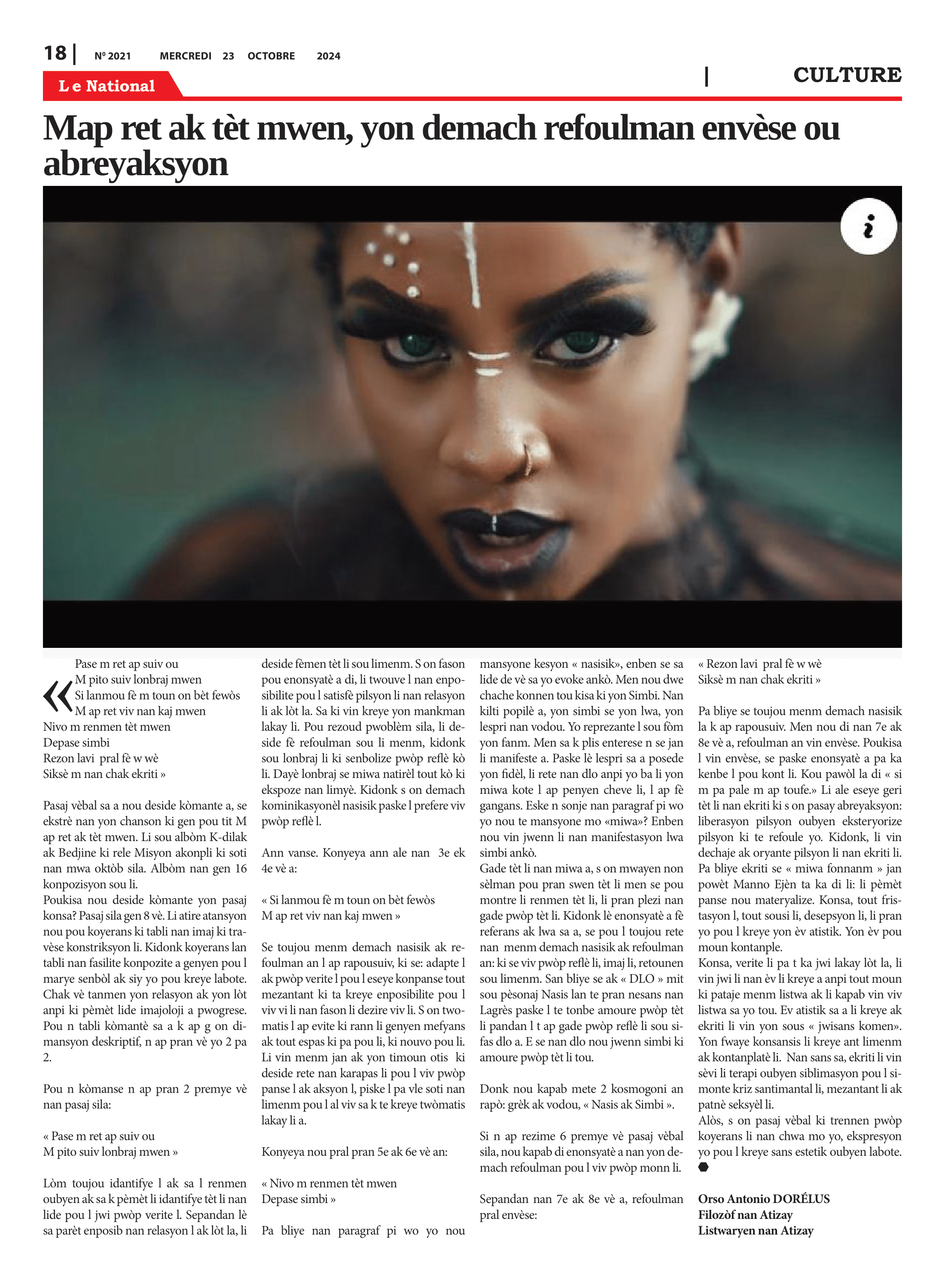 Page 18 de l'édition 2021