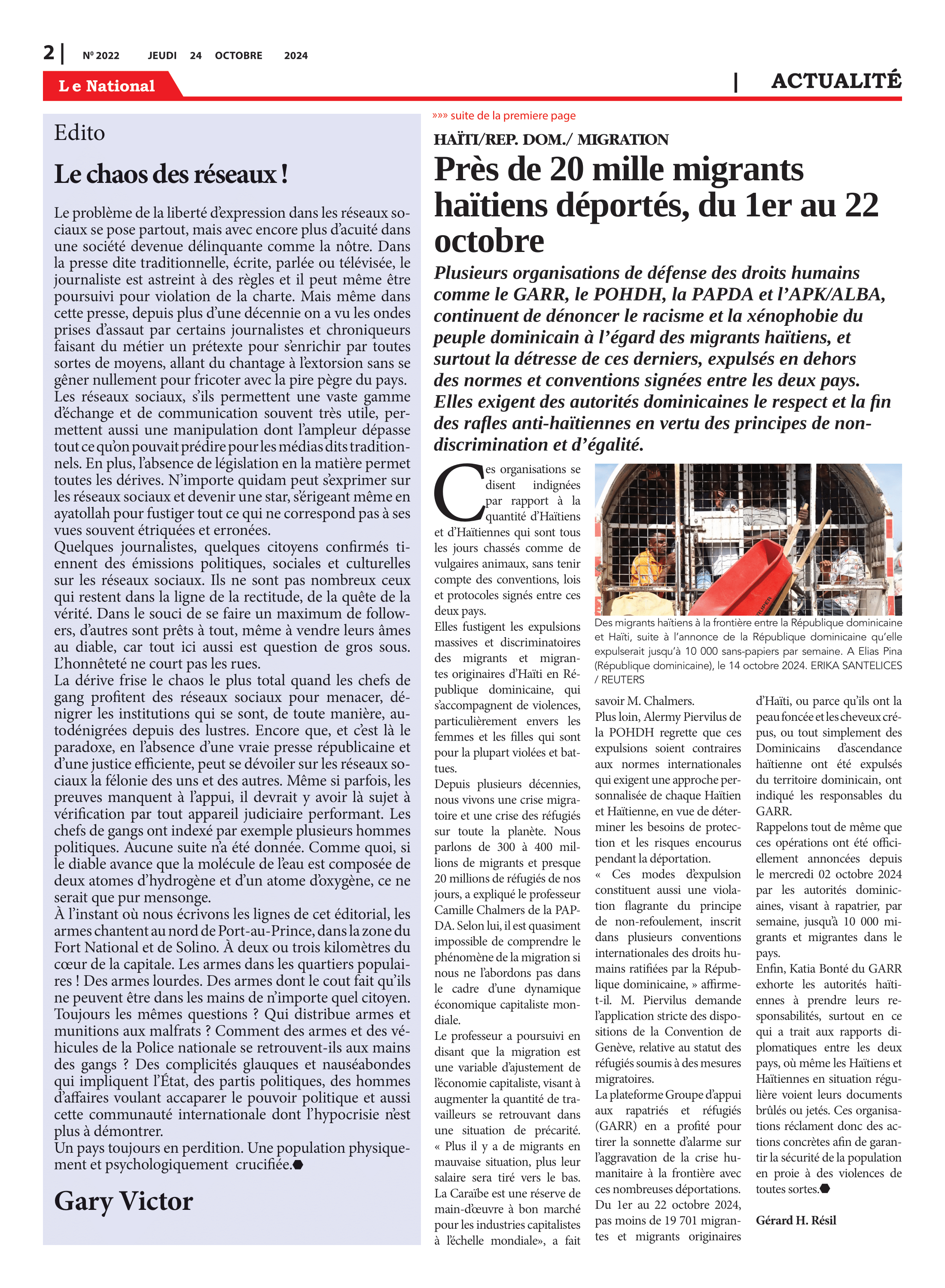 Page 2 de l'édition 2022