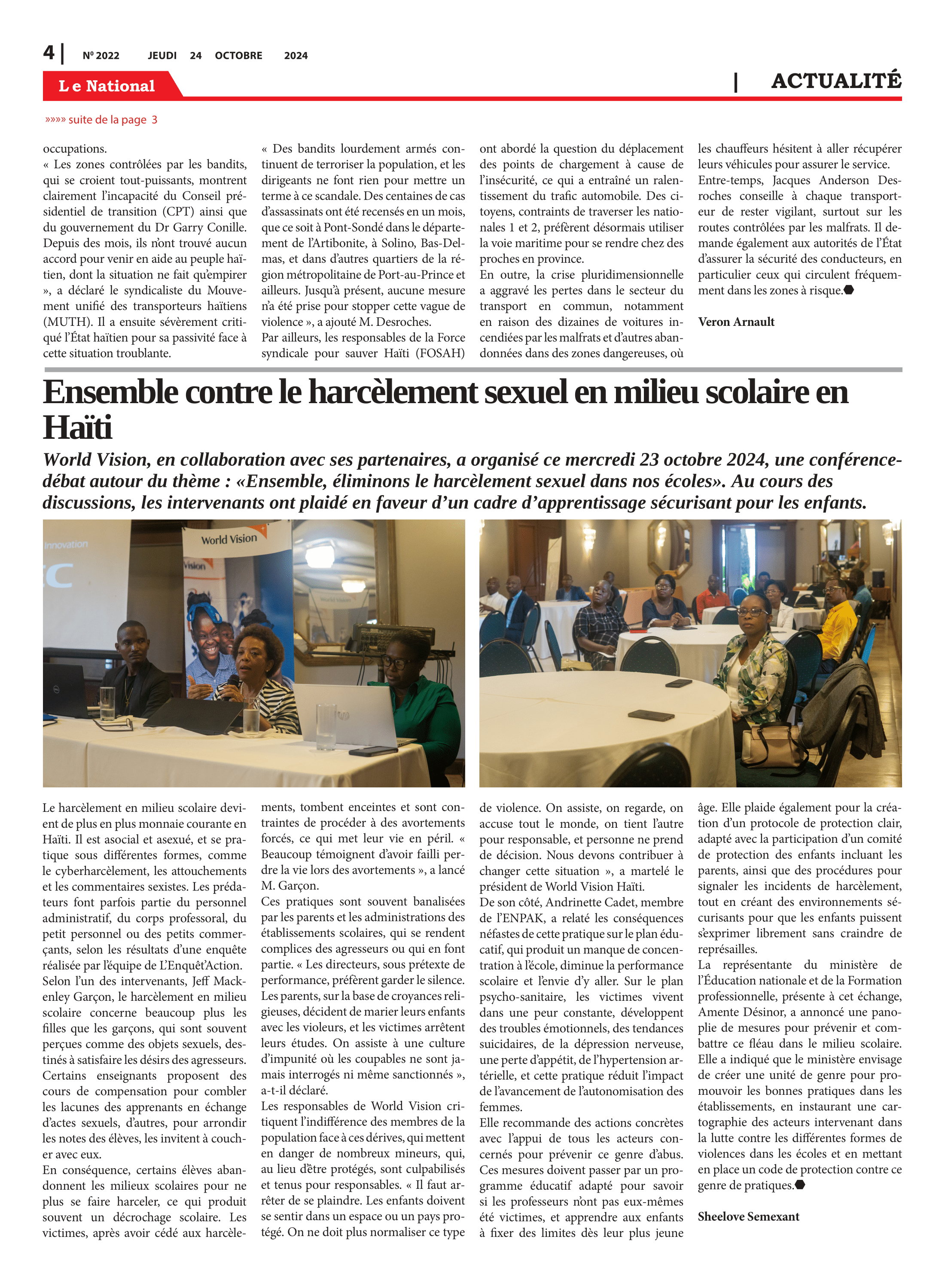 Page 4 de l'édition 2022