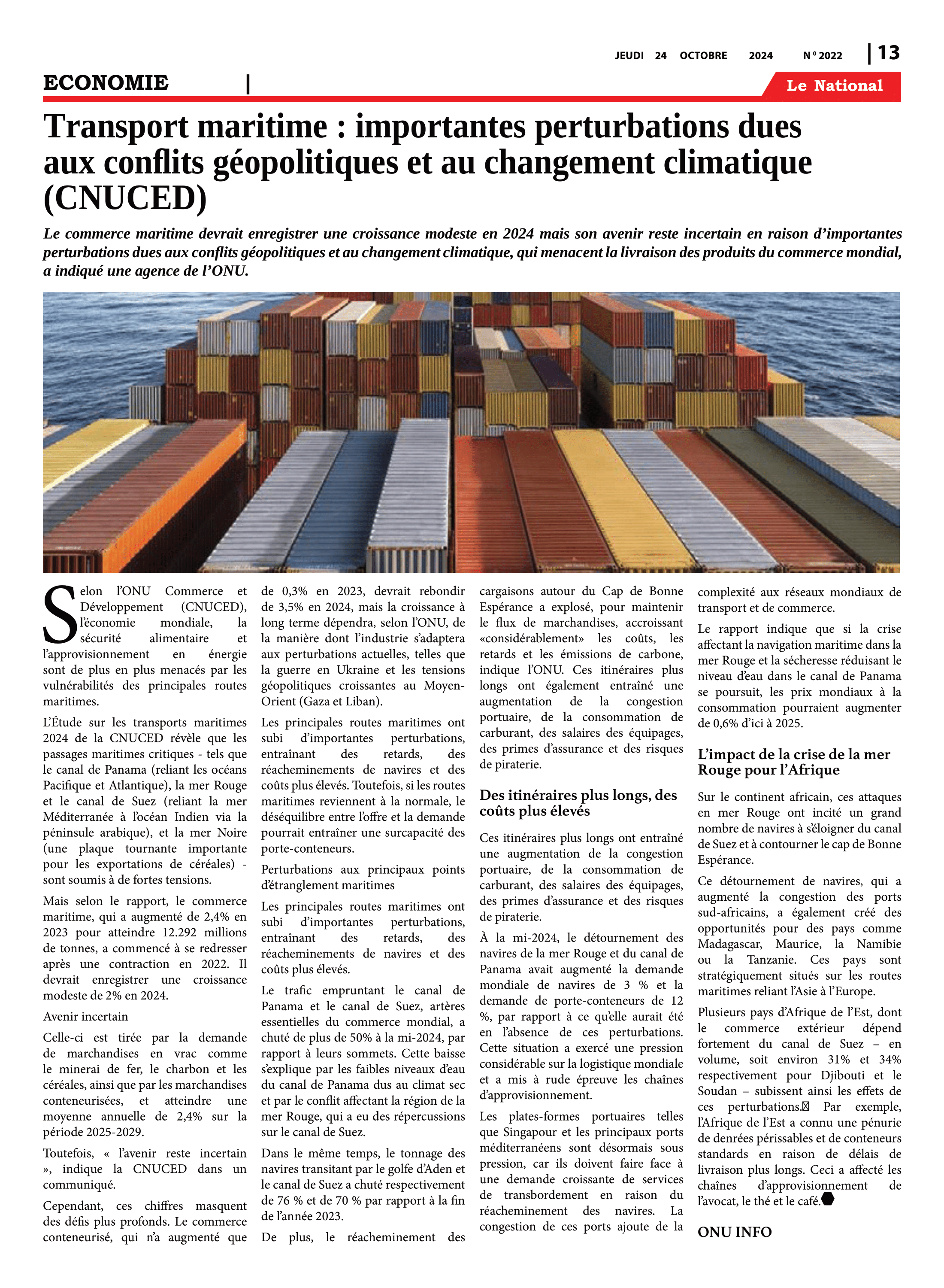 Page 13 de l'édition 2022