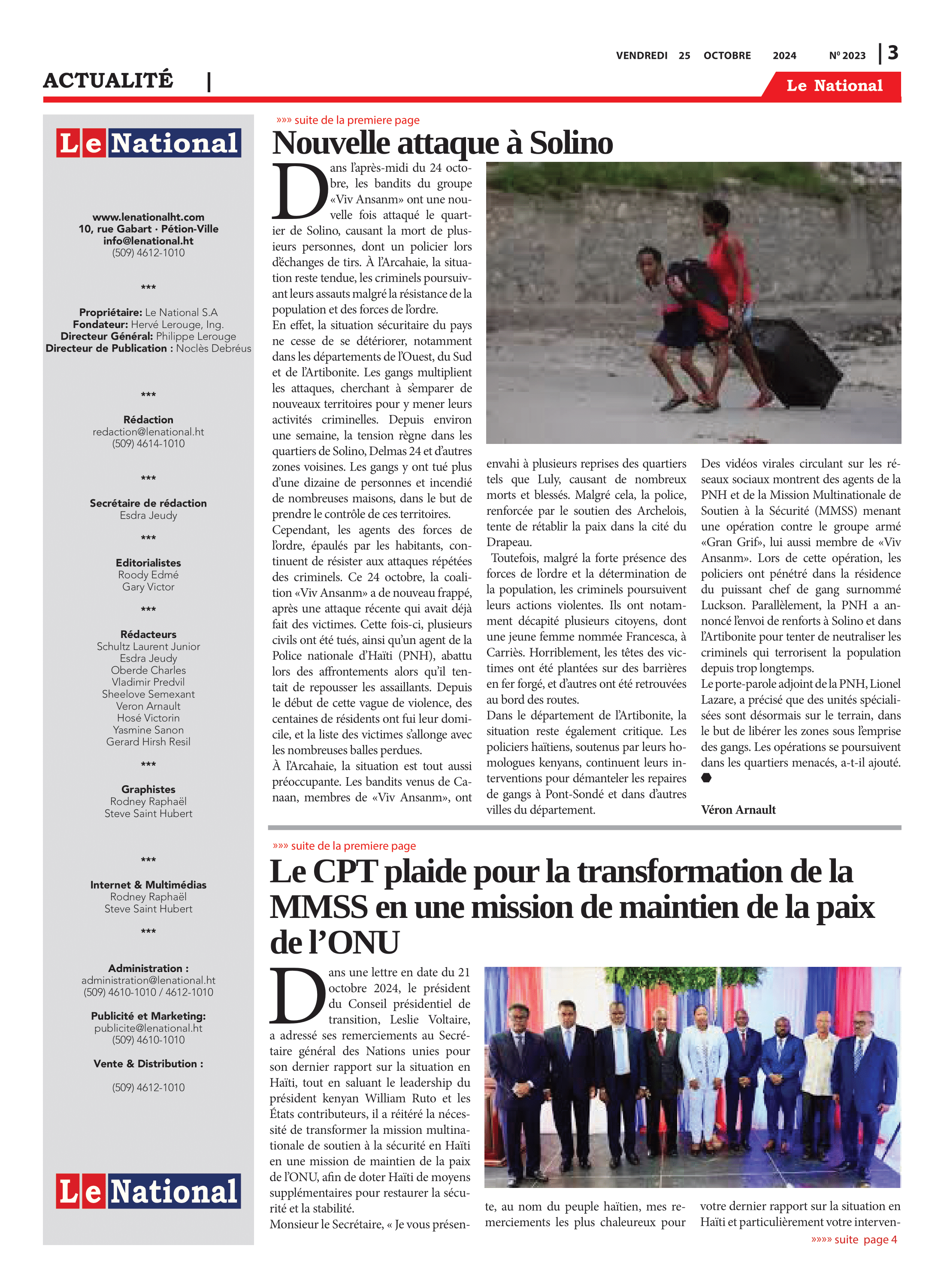 Page 3 de l'édition 2023