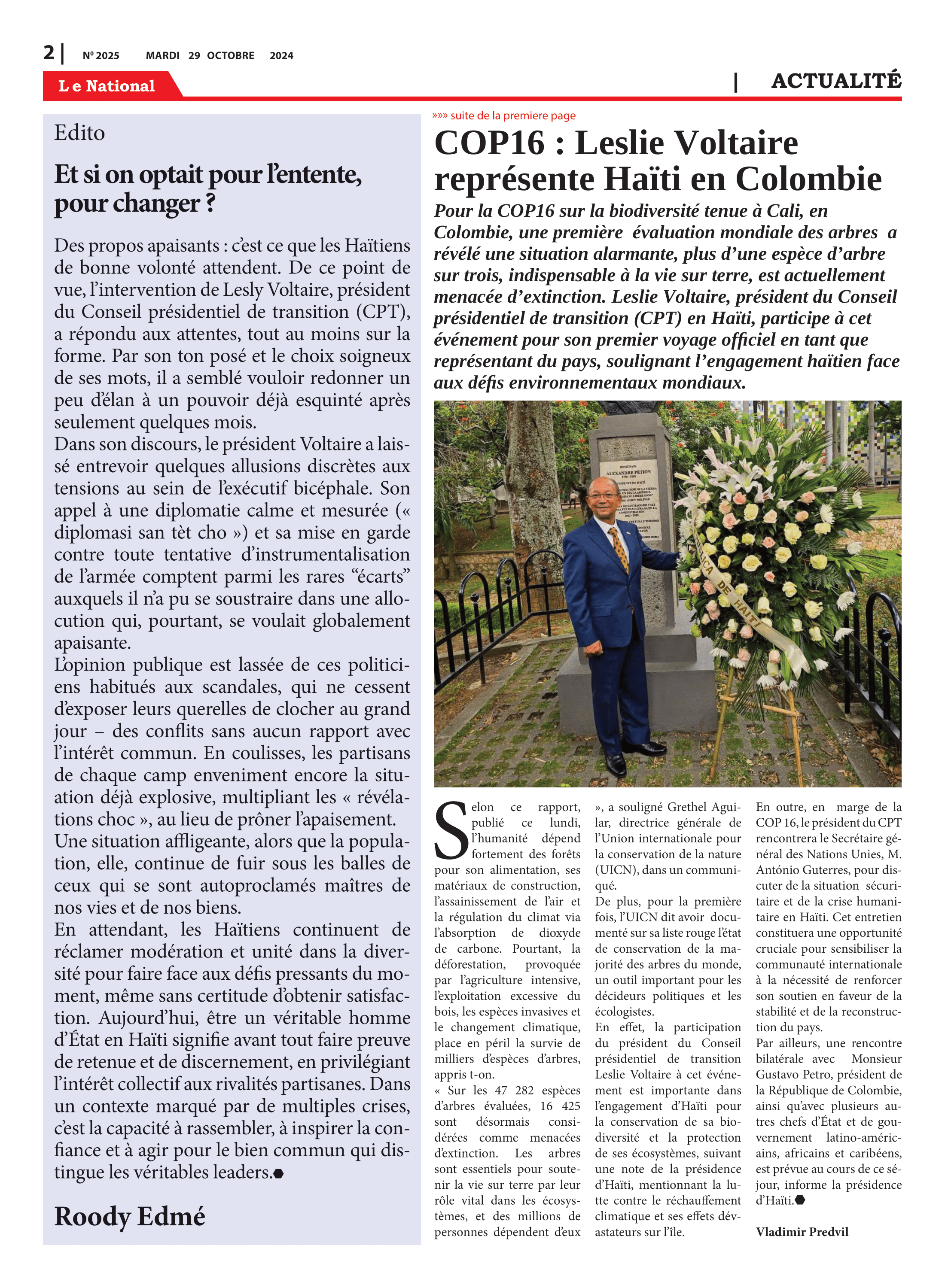 Page 2 de l'édition 2025