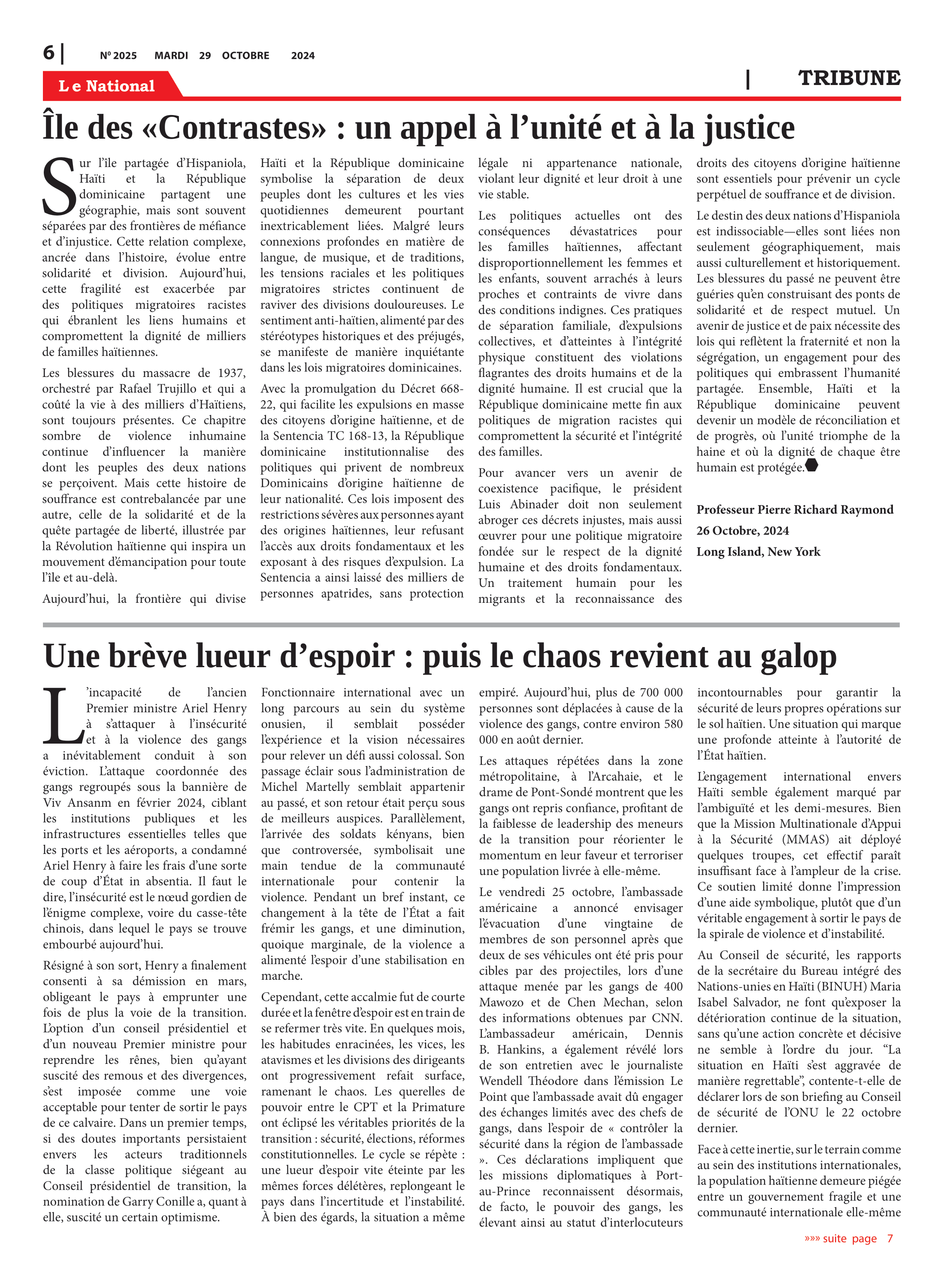 Page 6 de l'édition 2025