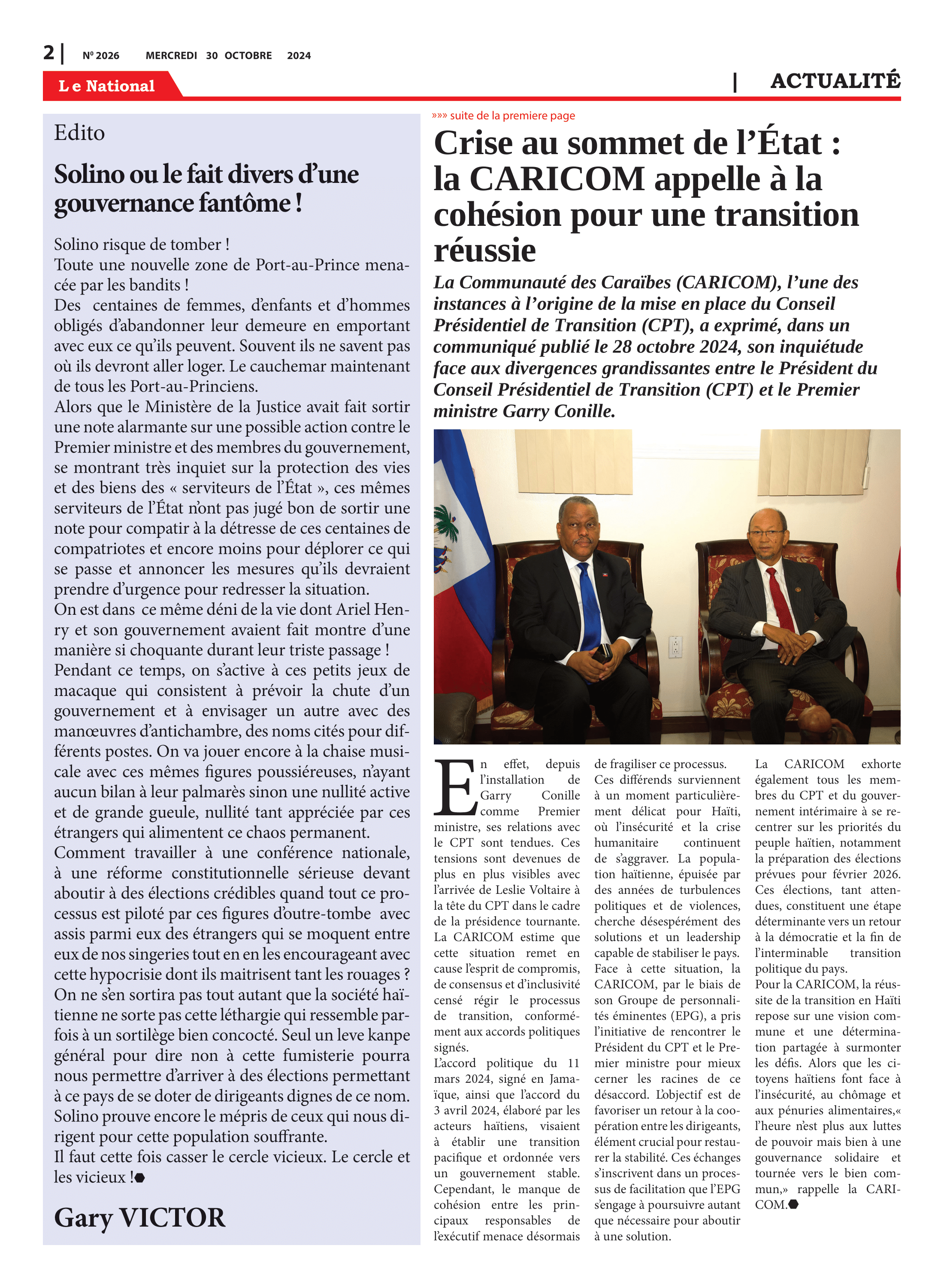 Page 2 de l'édition 2026