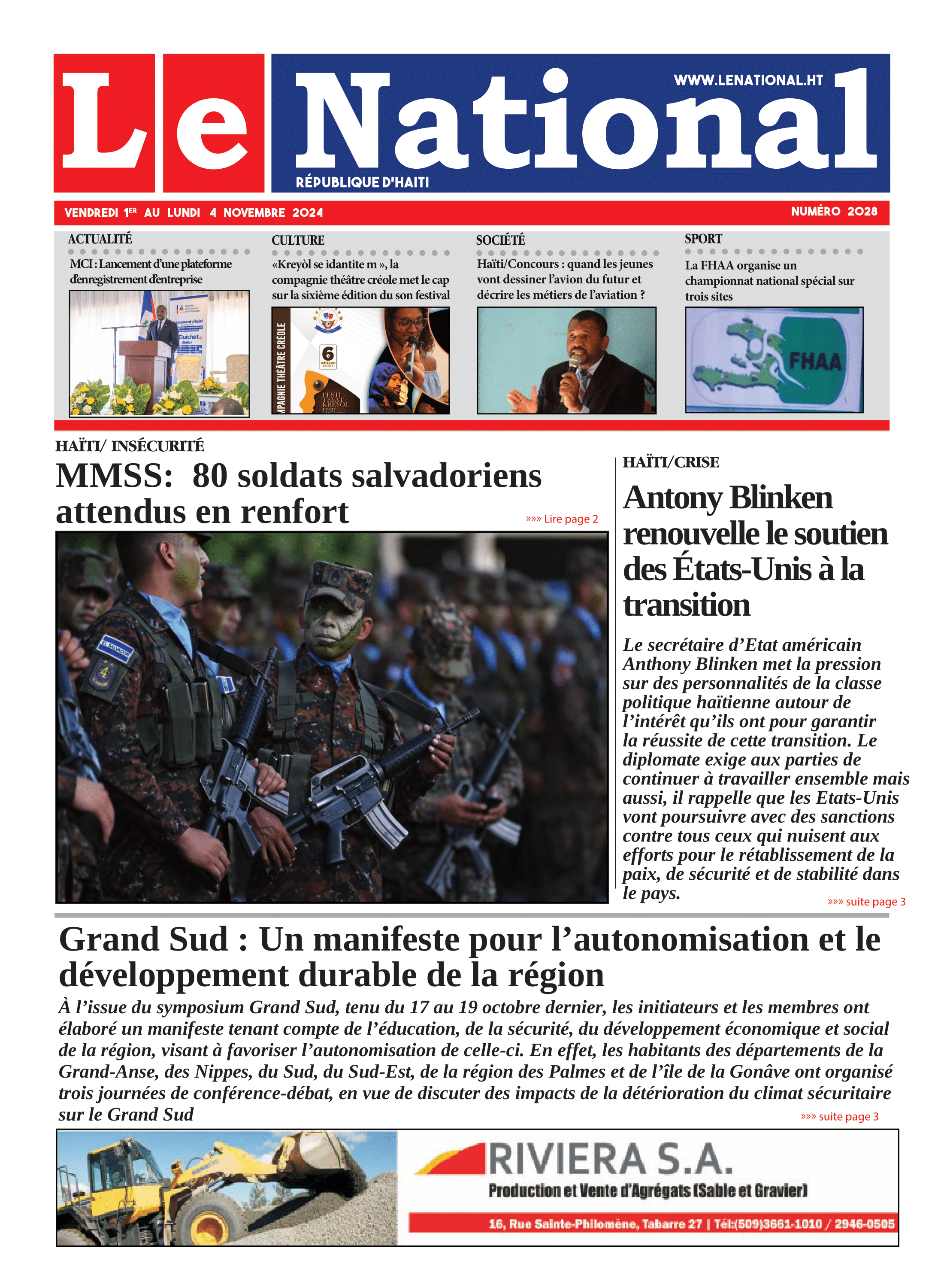 Page 1 de l'édition 2028