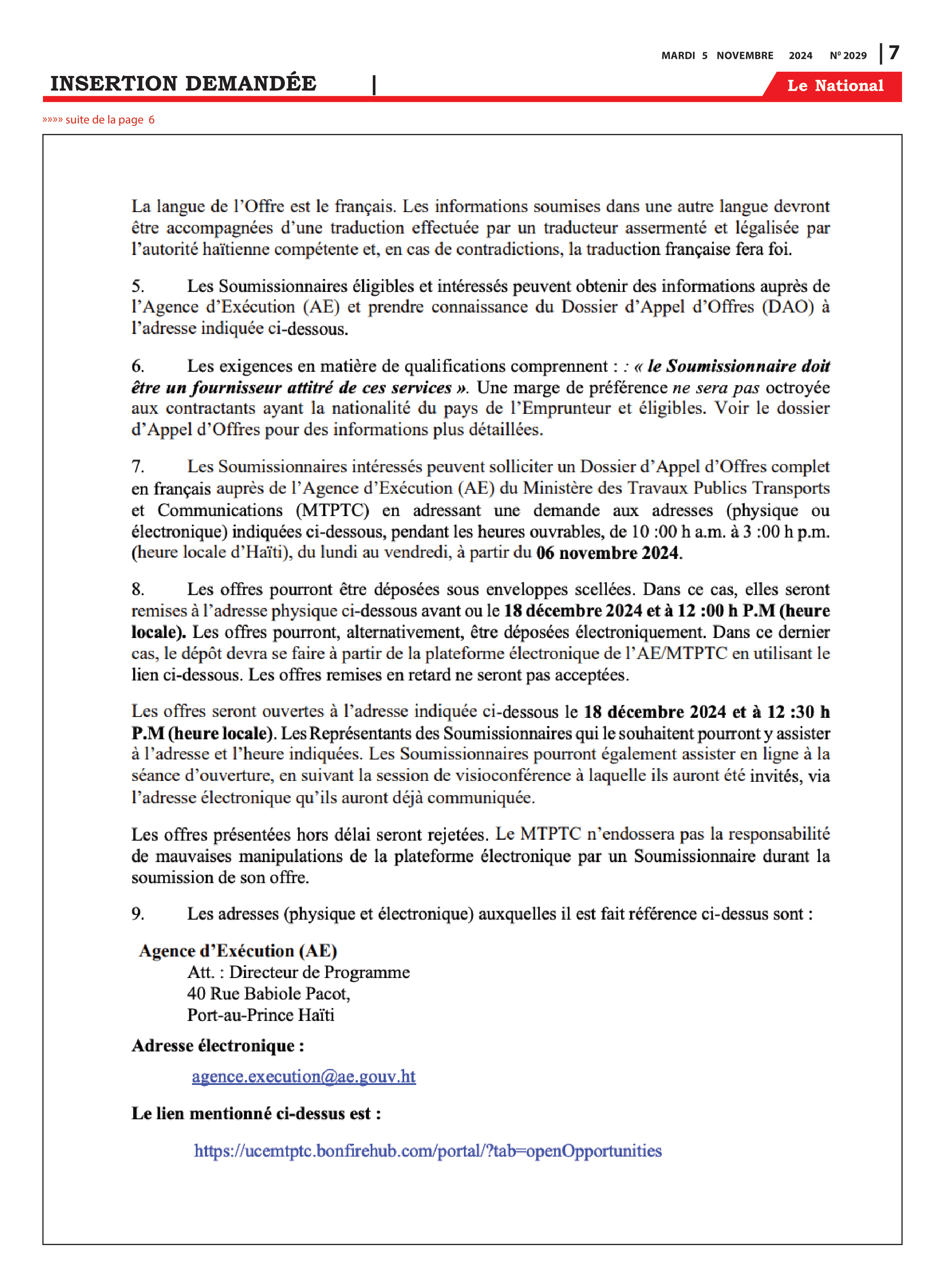 Page 7 de l'édition 2029
