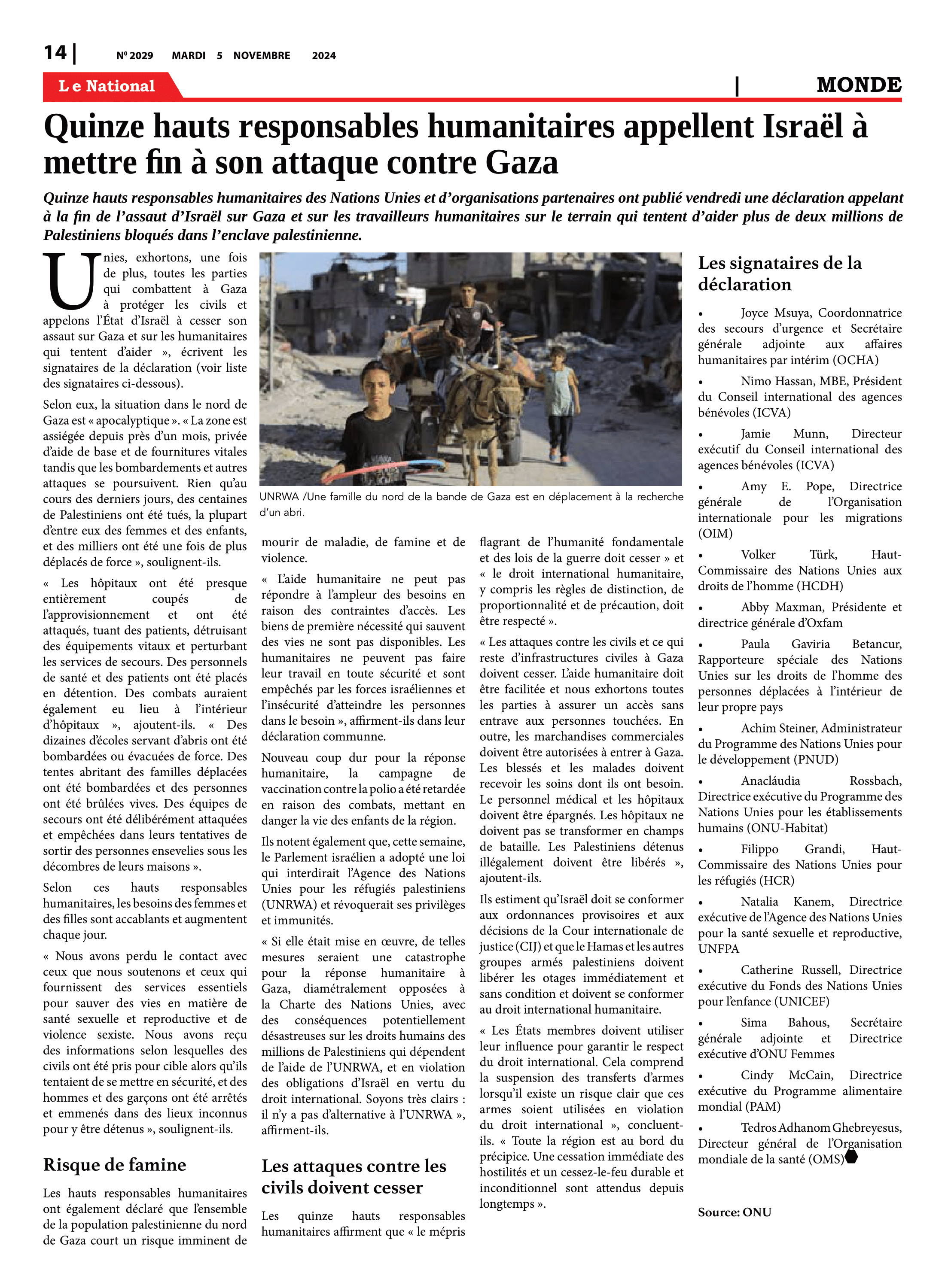 Page 14 de l'édition 2029