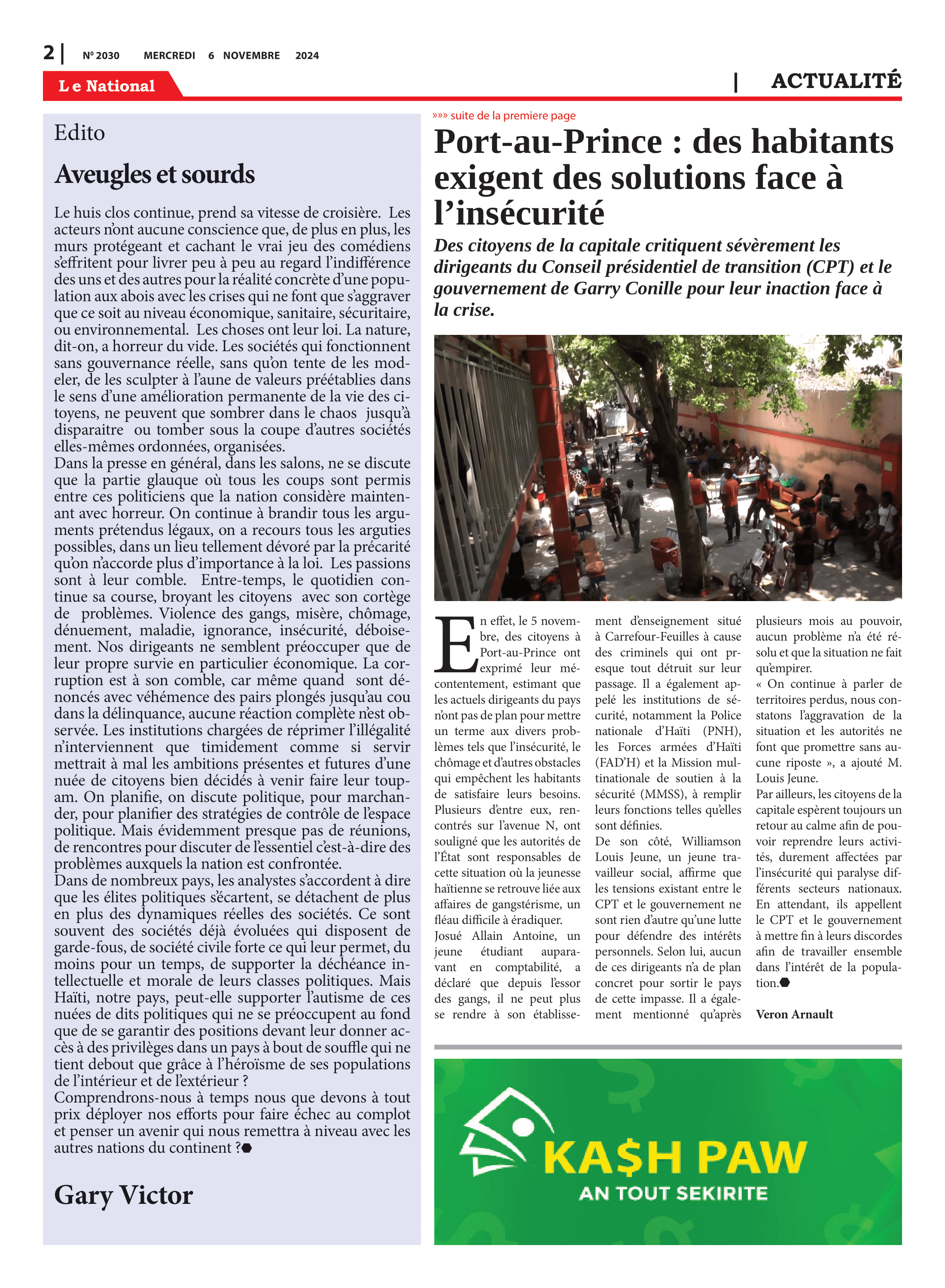 Page 2 de l'édition 2030