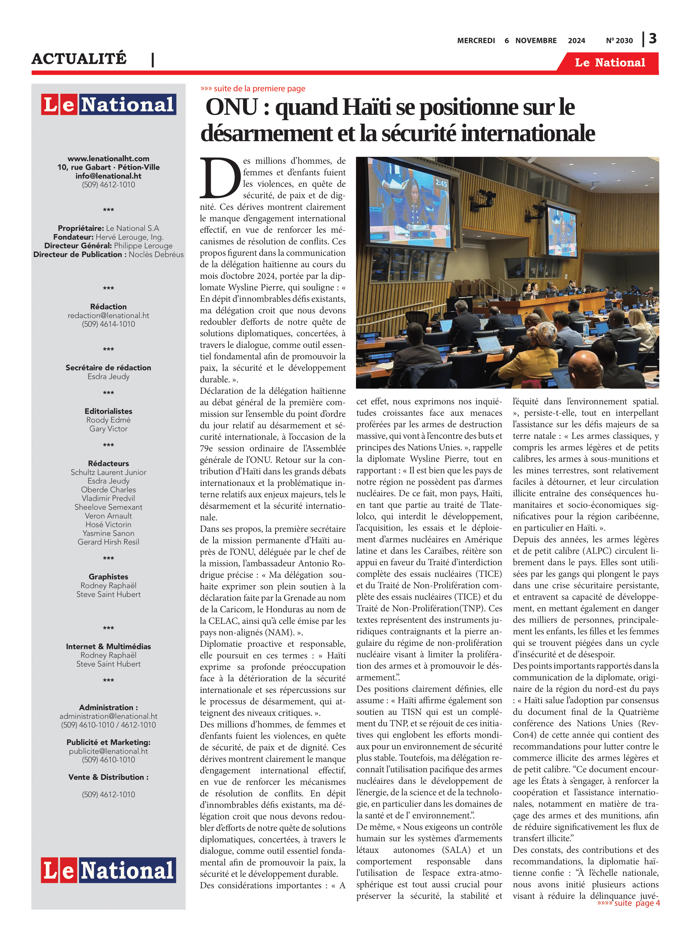 Page 3 de l'édition 2030