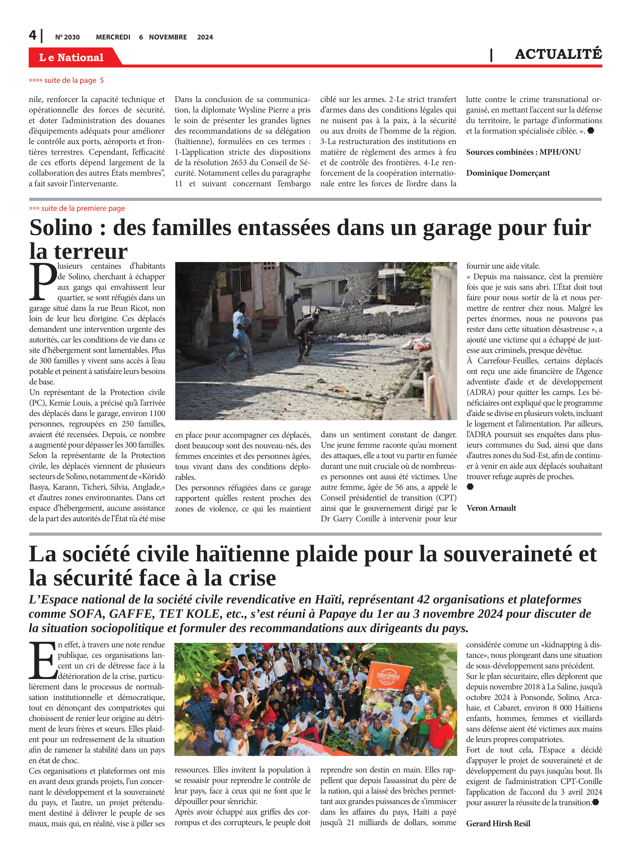 Page 4 de l'édition 2030