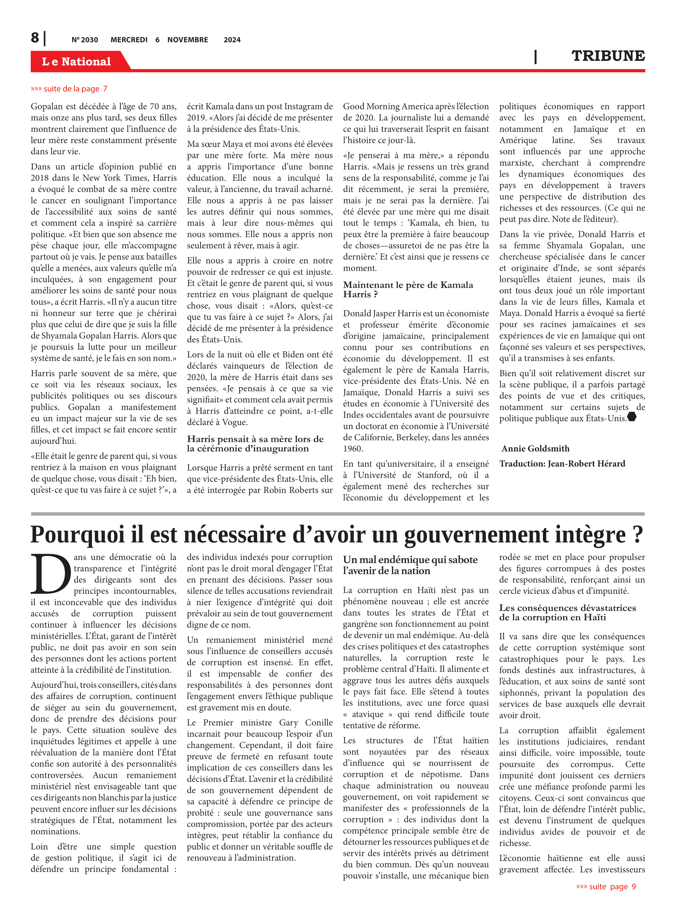 Page 8 de l'édition 2030