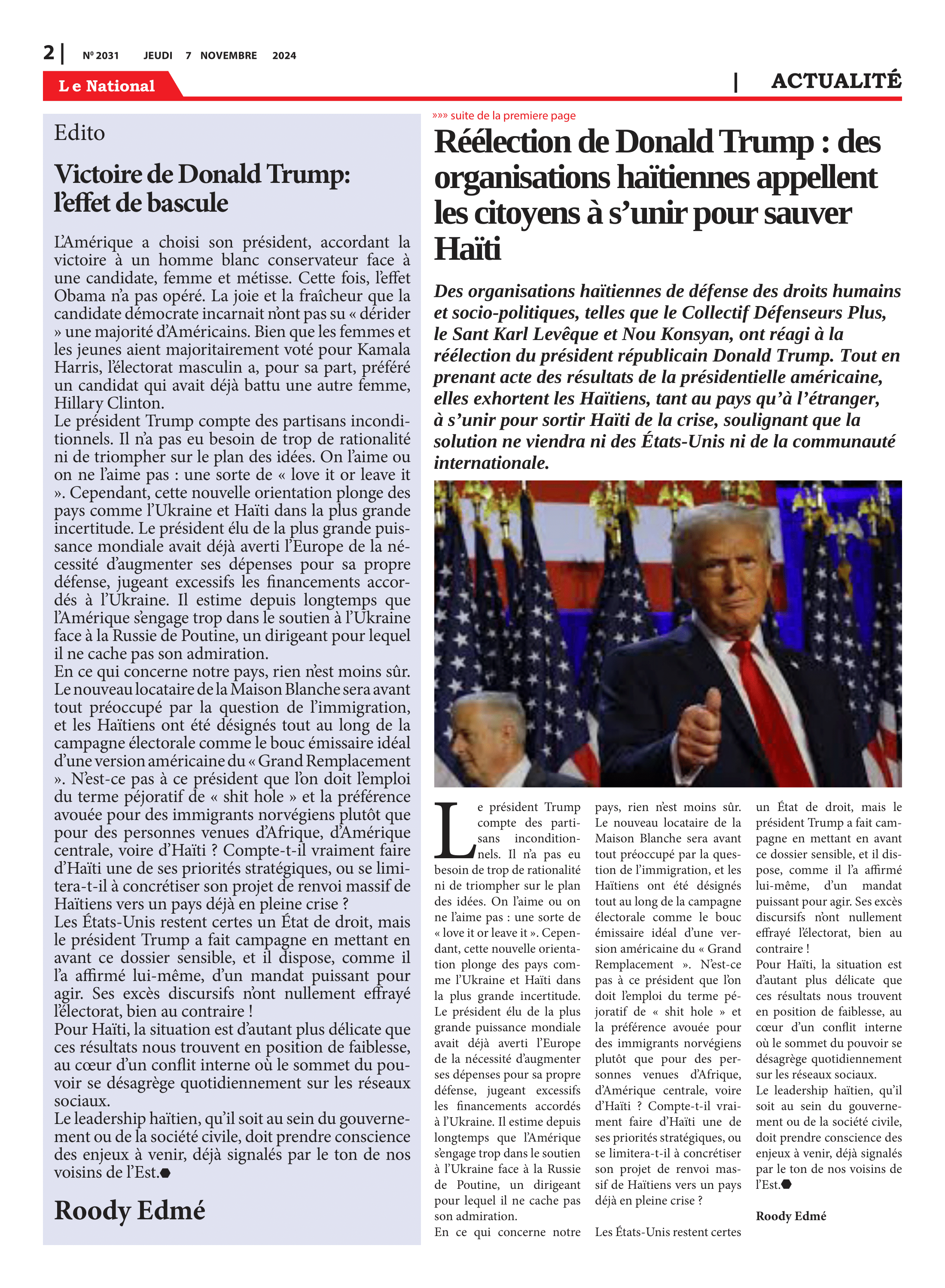 Page 2 de l'édition 2031