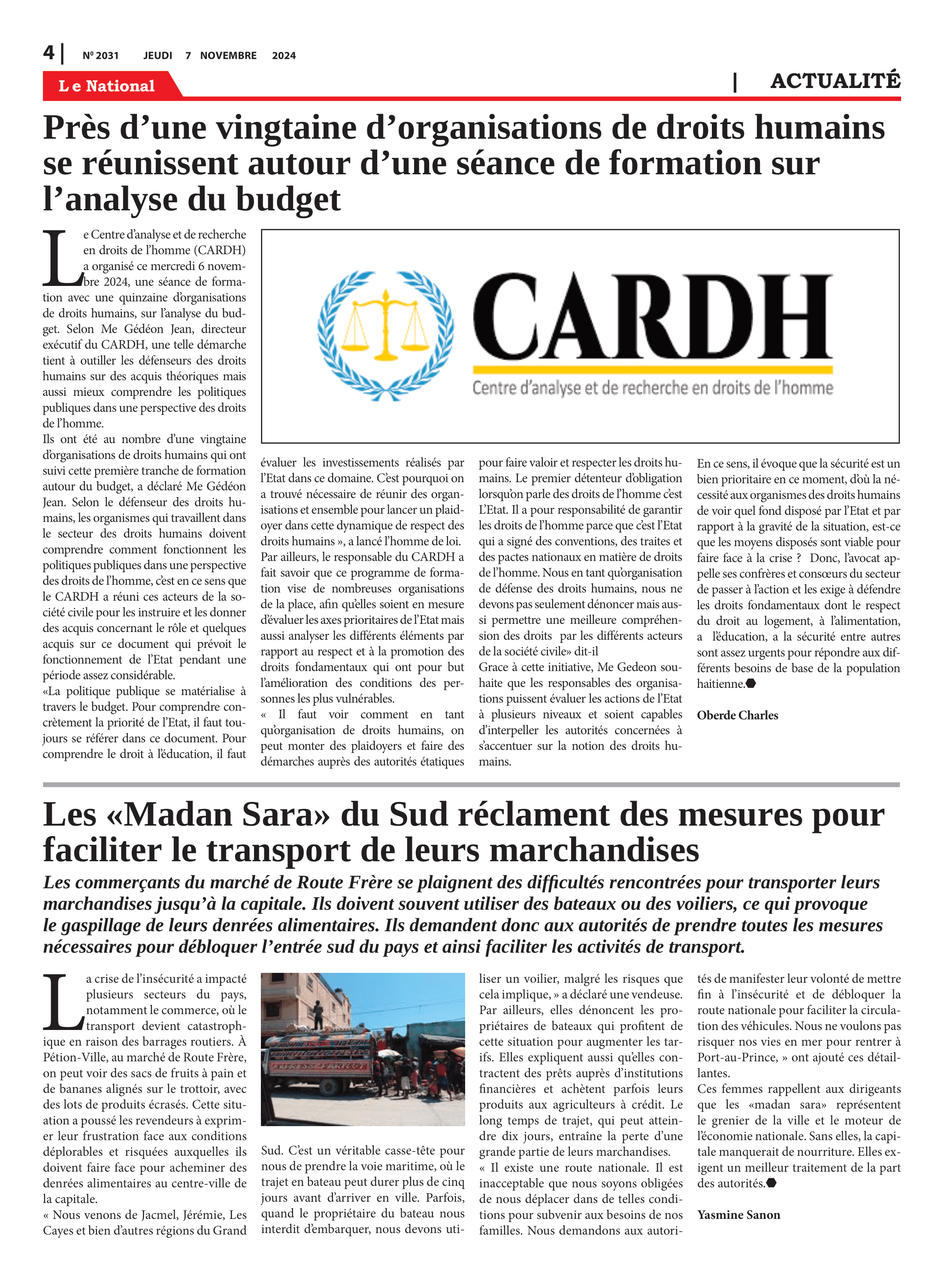 Page 4 de l'édition 2031