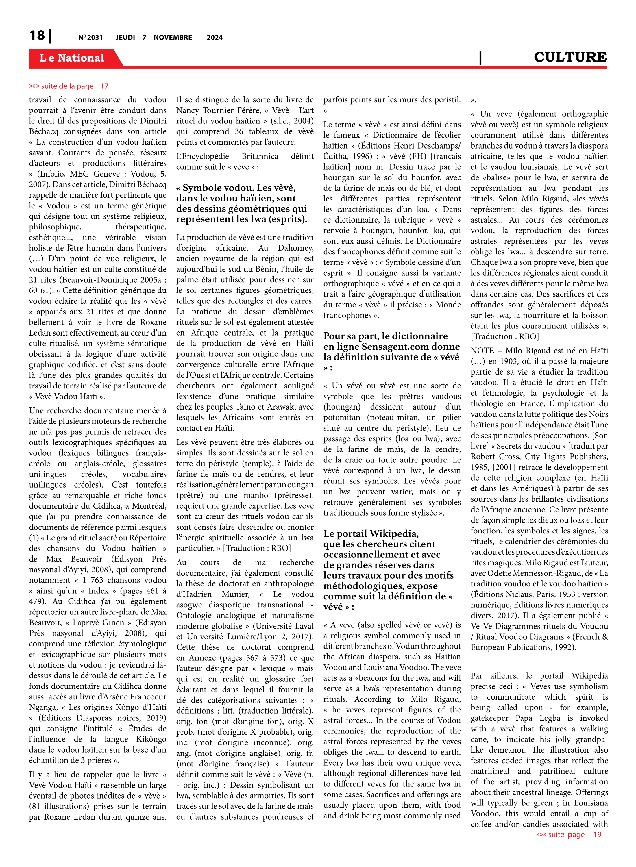 Page 18 de l'édition 2031