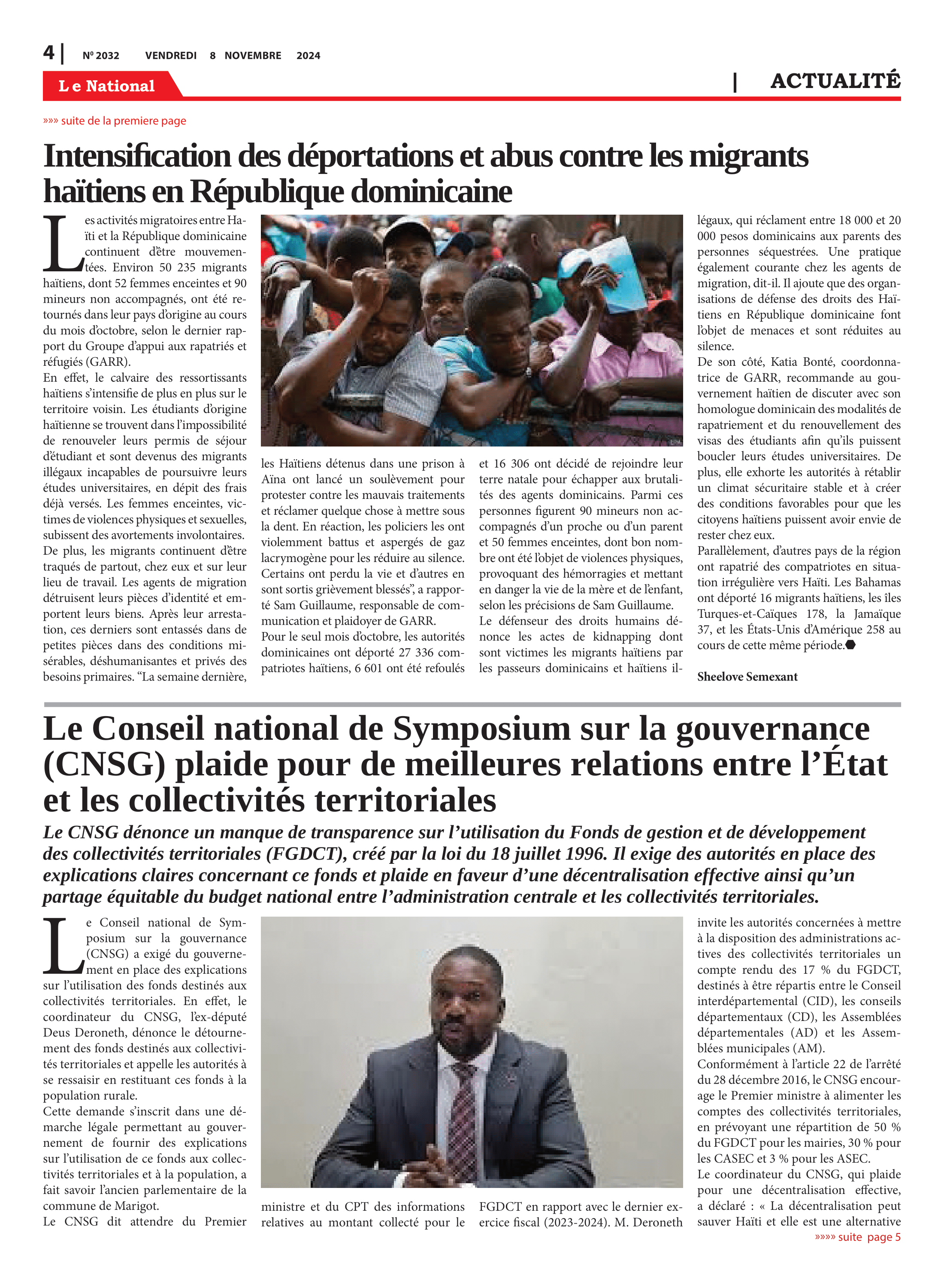 Page 4 de l'édition 2032