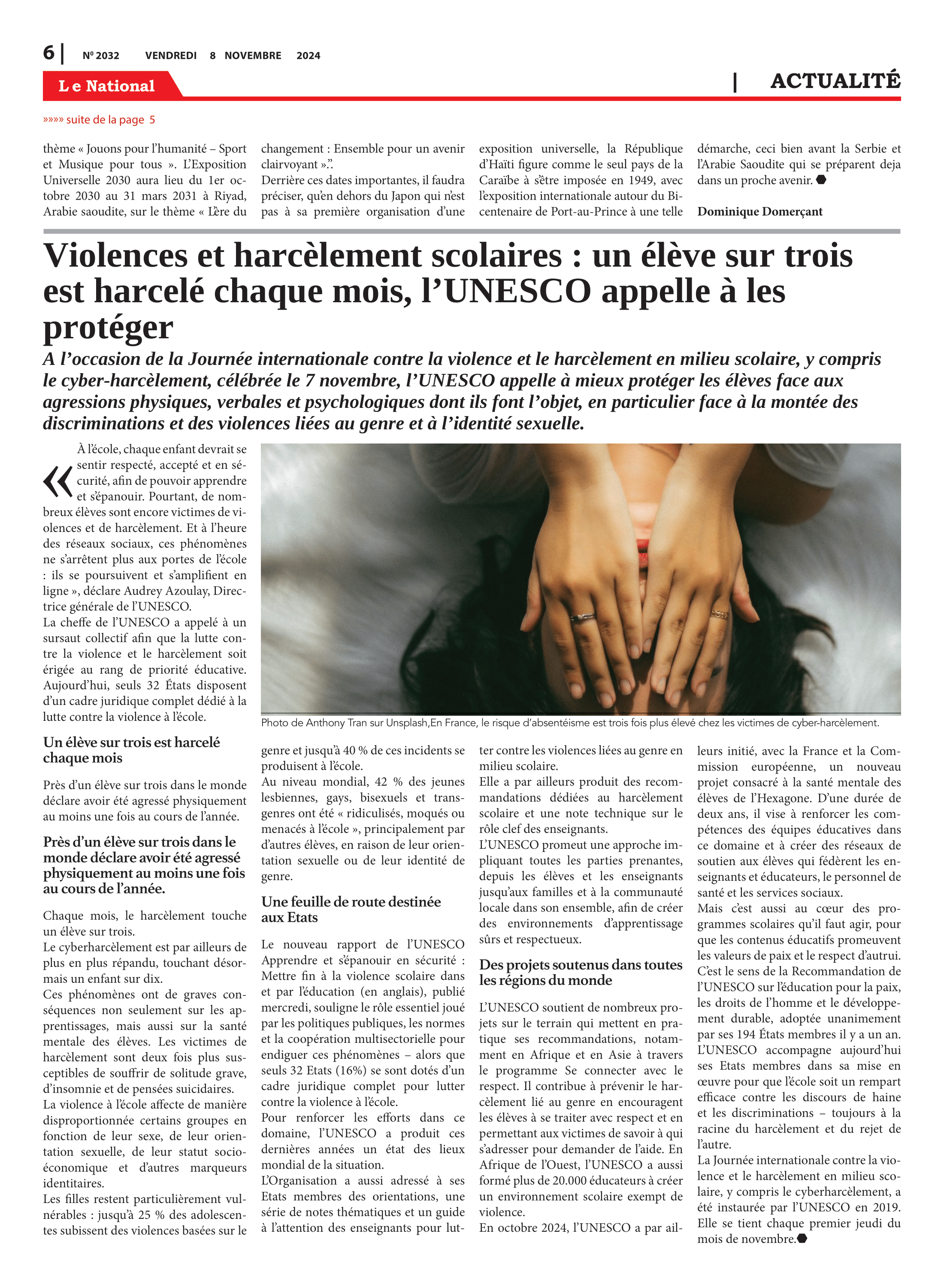 Page 6 de l'édition 2032