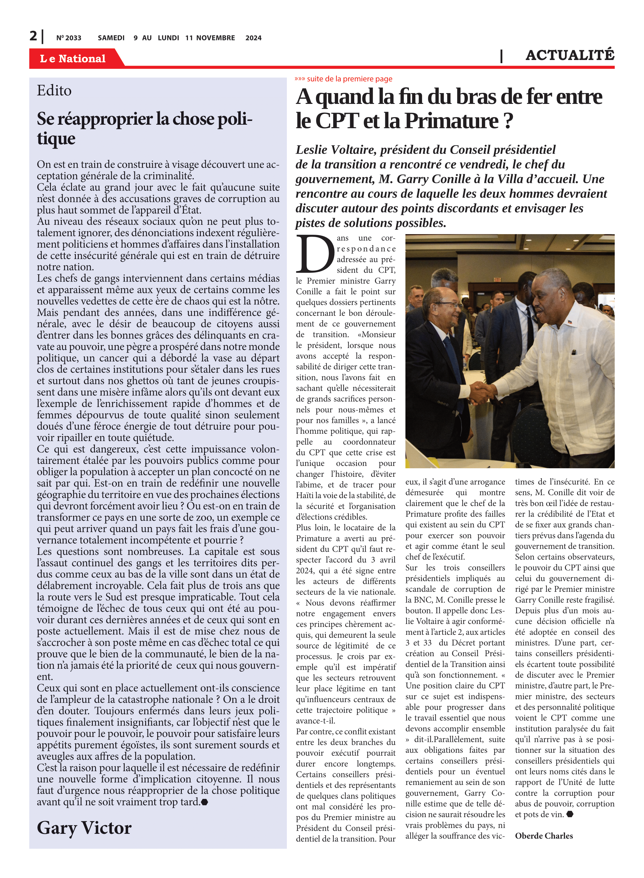 Page 2 de l'édition 2033