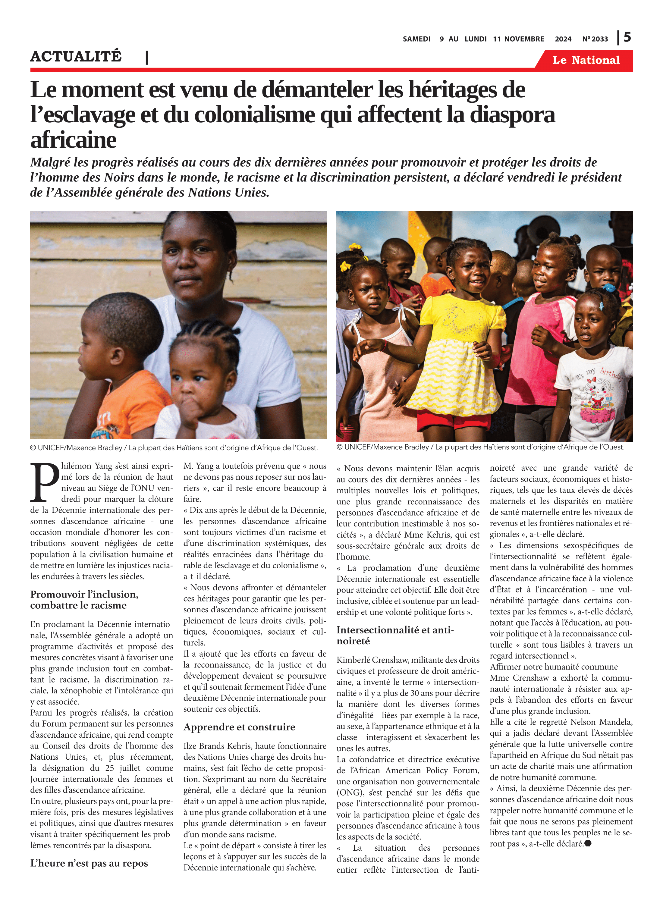 Page 5 de l'édition 2033