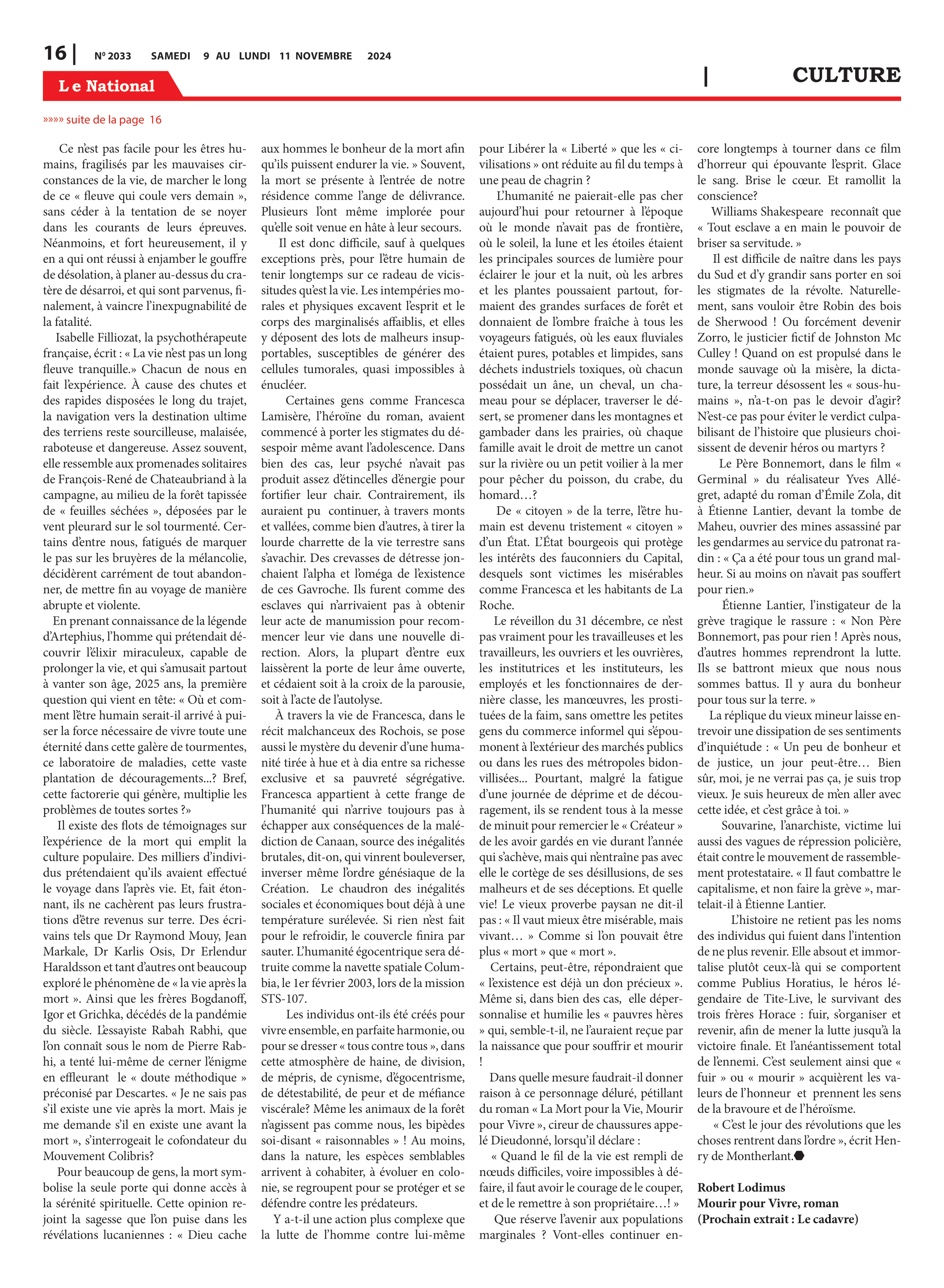 Page 16 de l'édition 2033