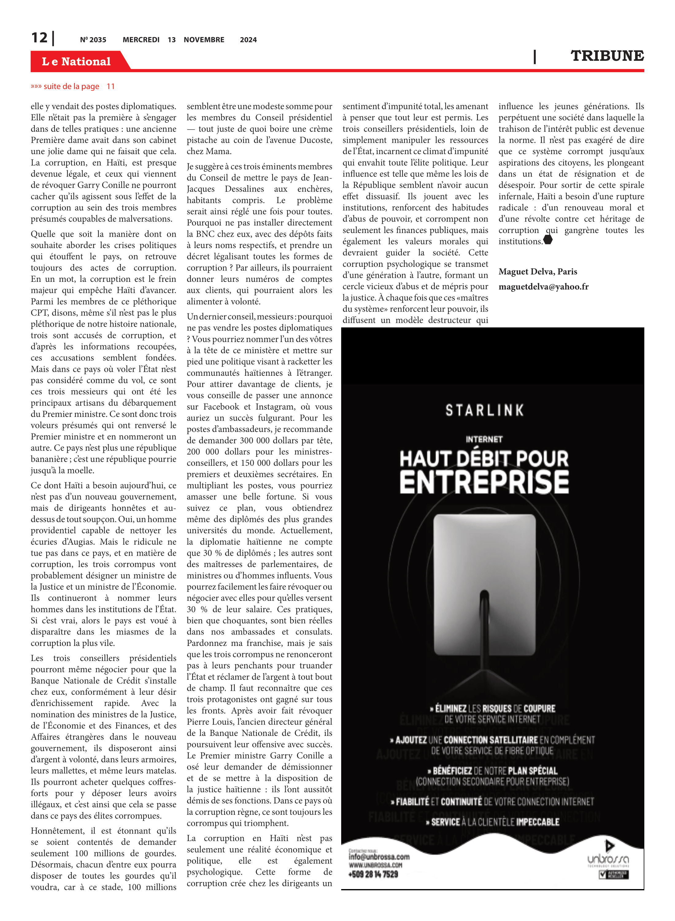 Page 12 de l'édition 2035