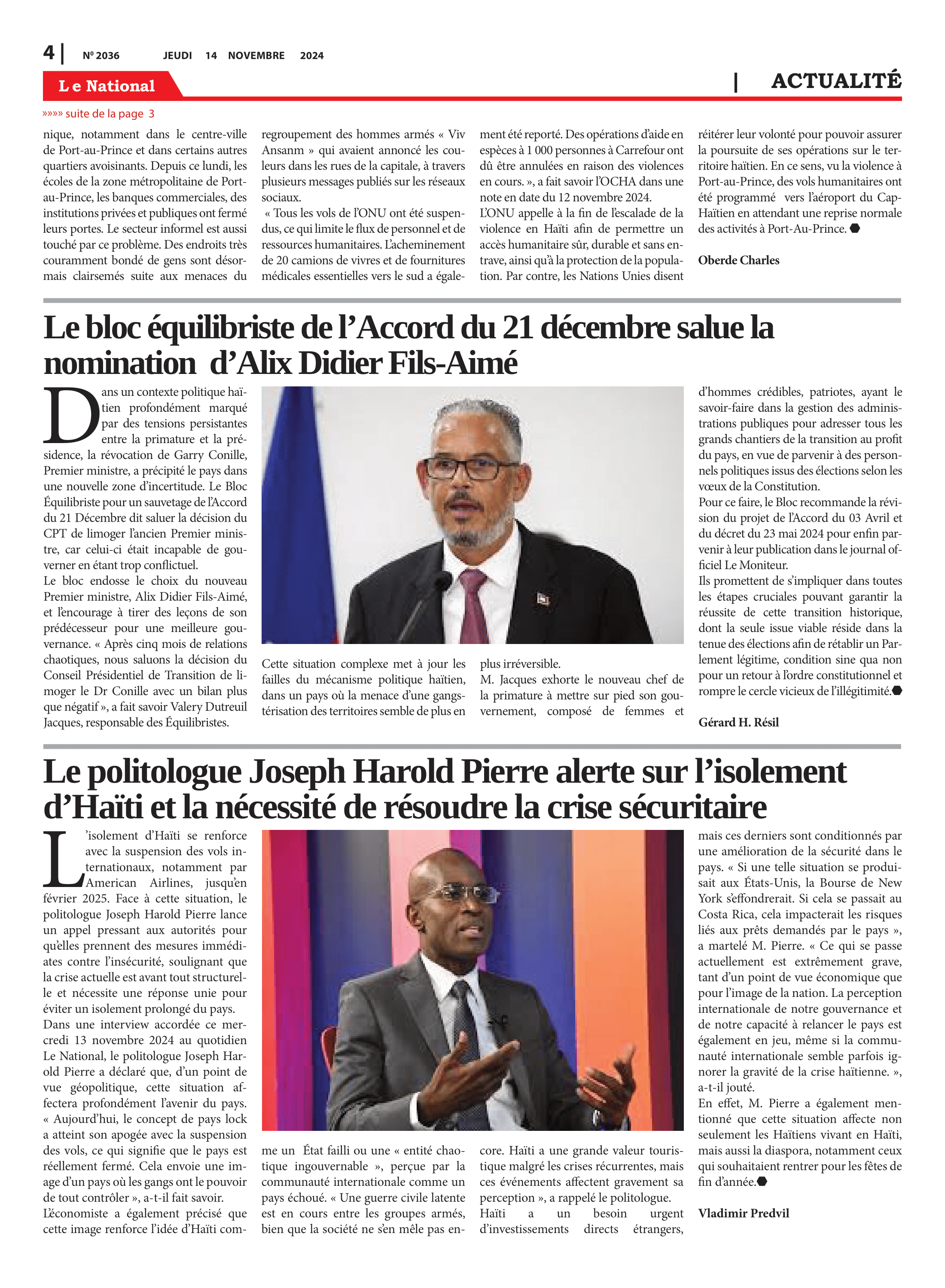 Page 4 de l'édition 2036