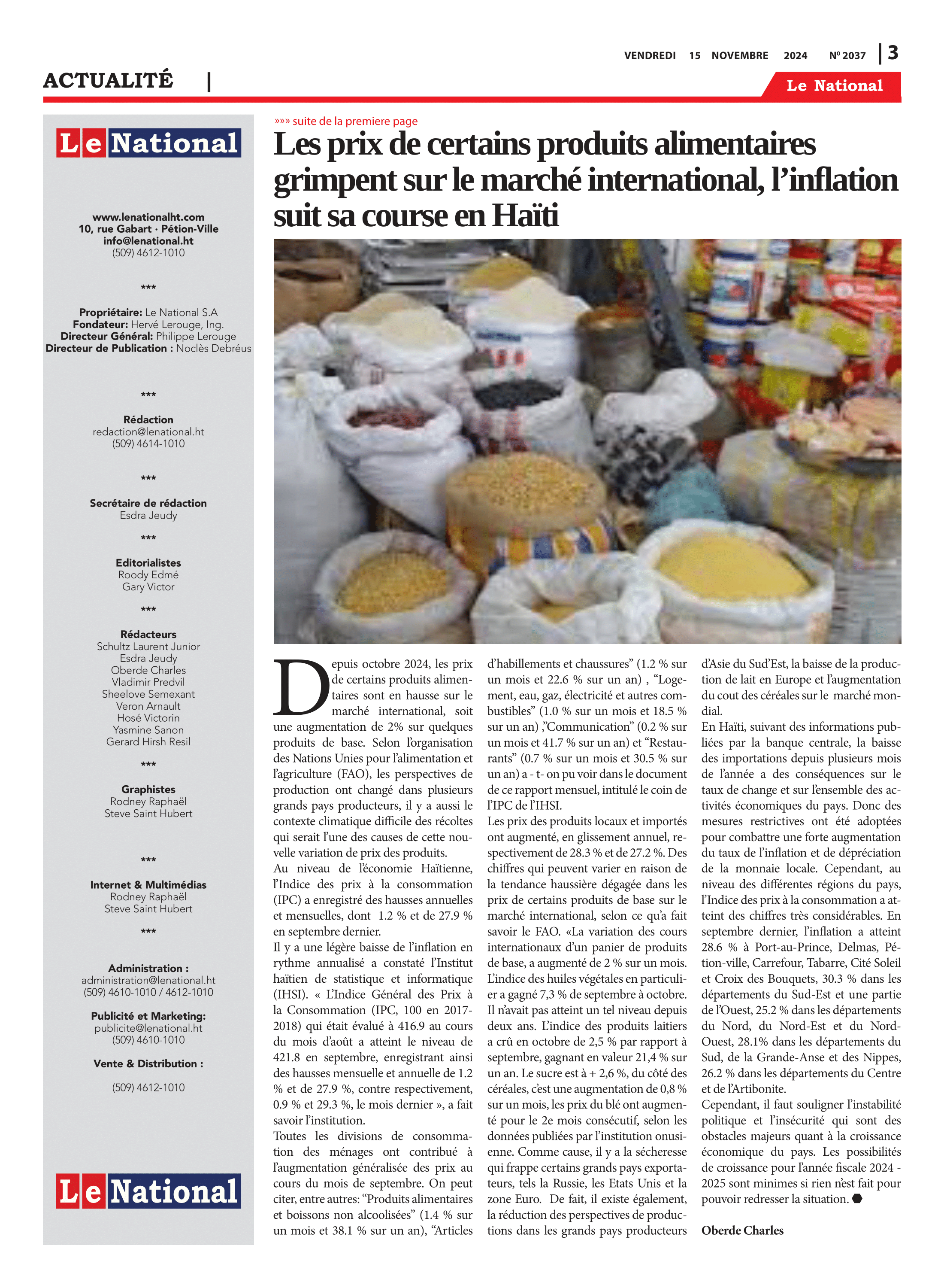 Page 3 de l'édition 2037