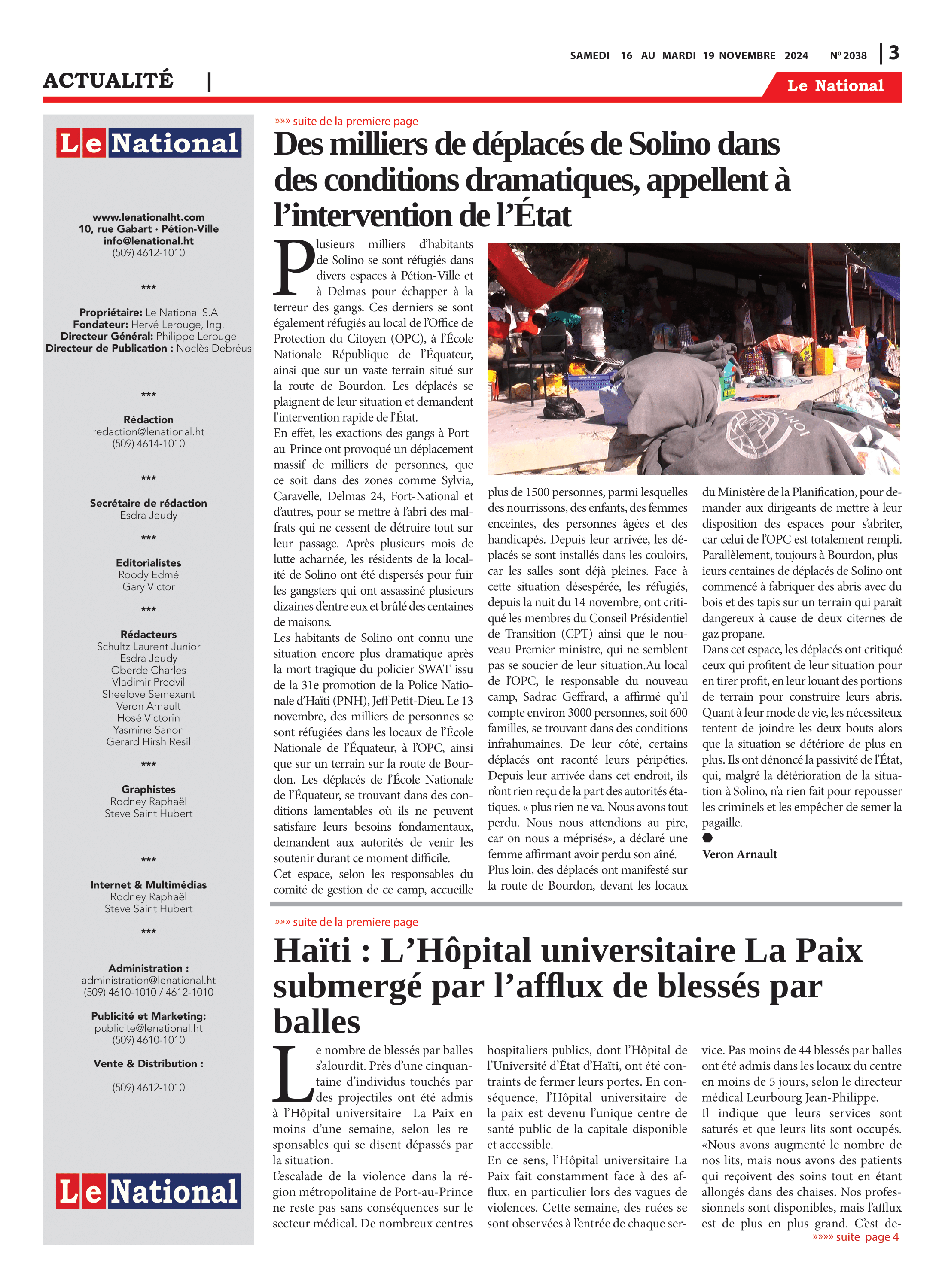 Page 3 de l'édition 2038